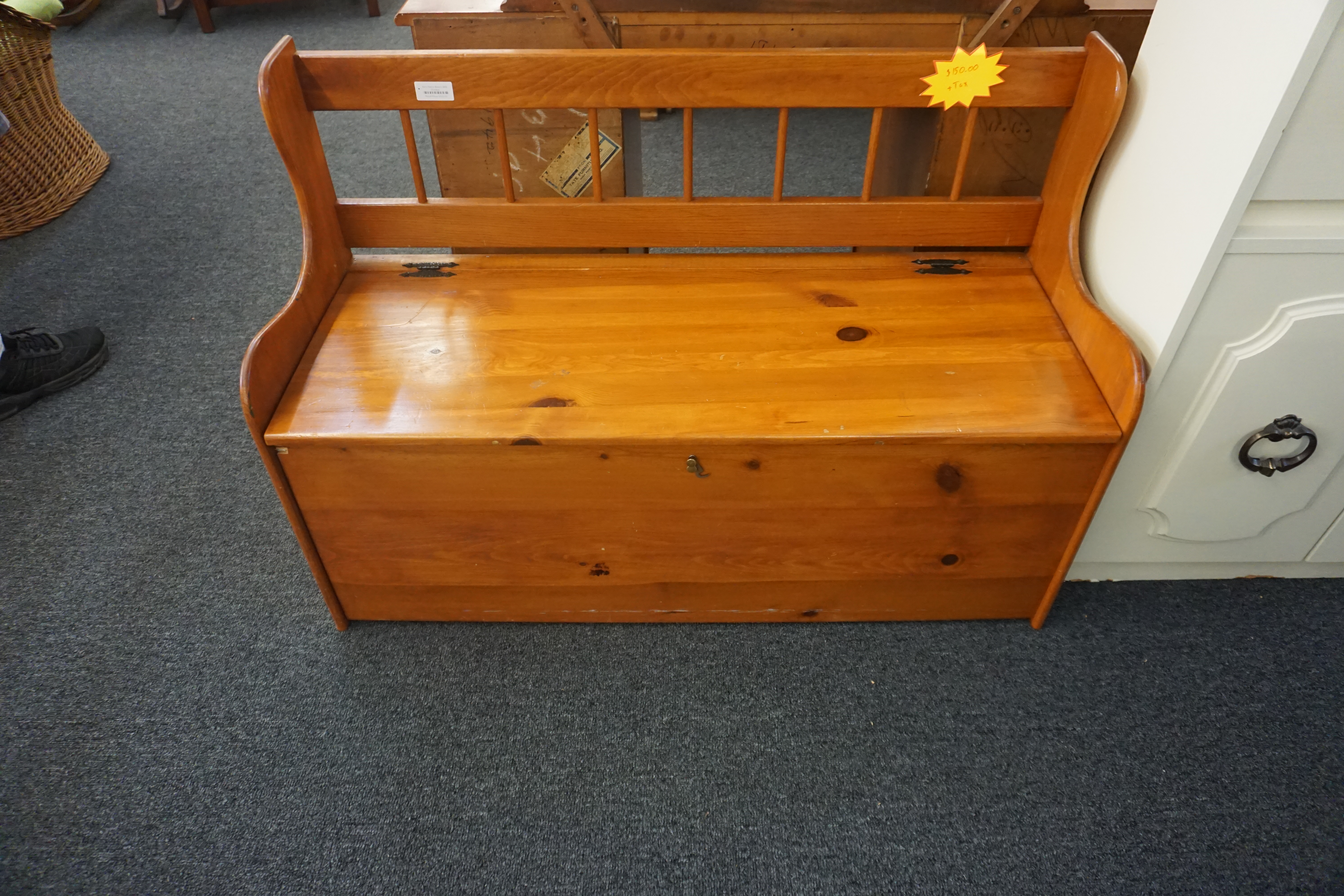 (image for) Wood Storage Bench great for mudroom 42.5" Long 16.75" Deep 16.5" Tall (8201)