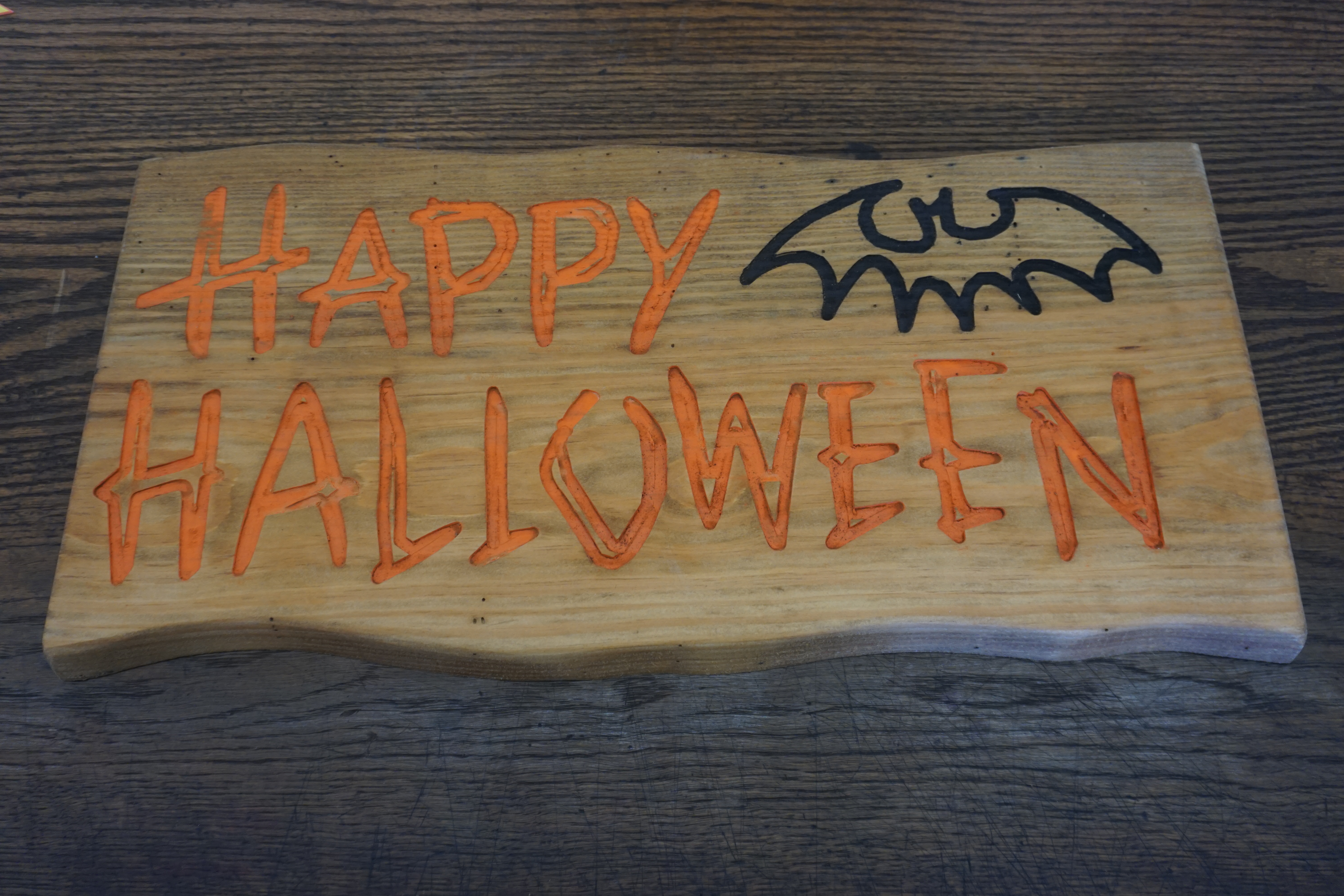 (image for) Happy Halloween Bat" B&H Woodcrafters 23.25" Long 111.25" High "(8325)