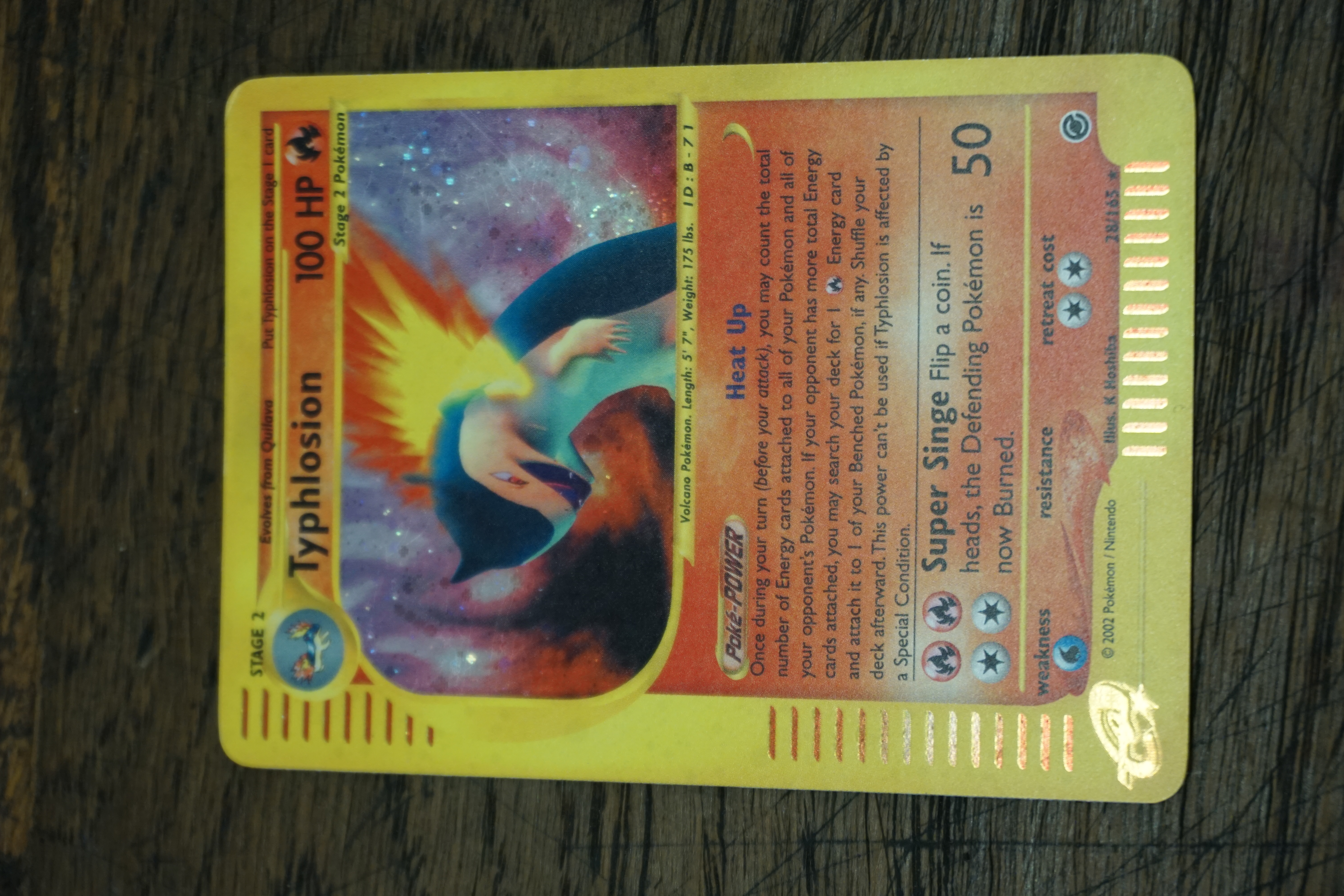 (image for) Typhlosion (28) Expedition holofoil Pokemon card (8655)