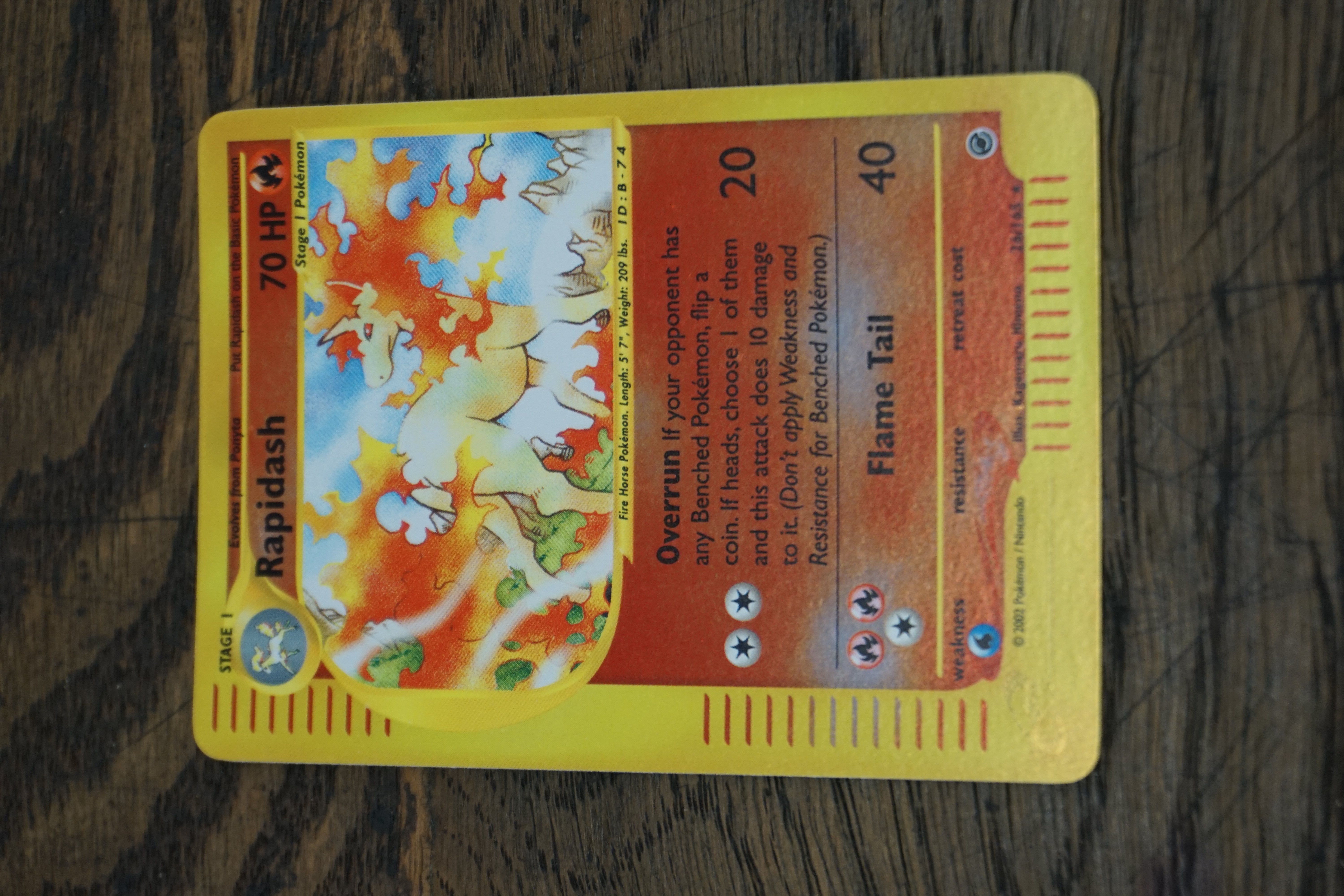 (image for) Rapidash (26) Expedition reverse holofoil Pokemon card (8695)