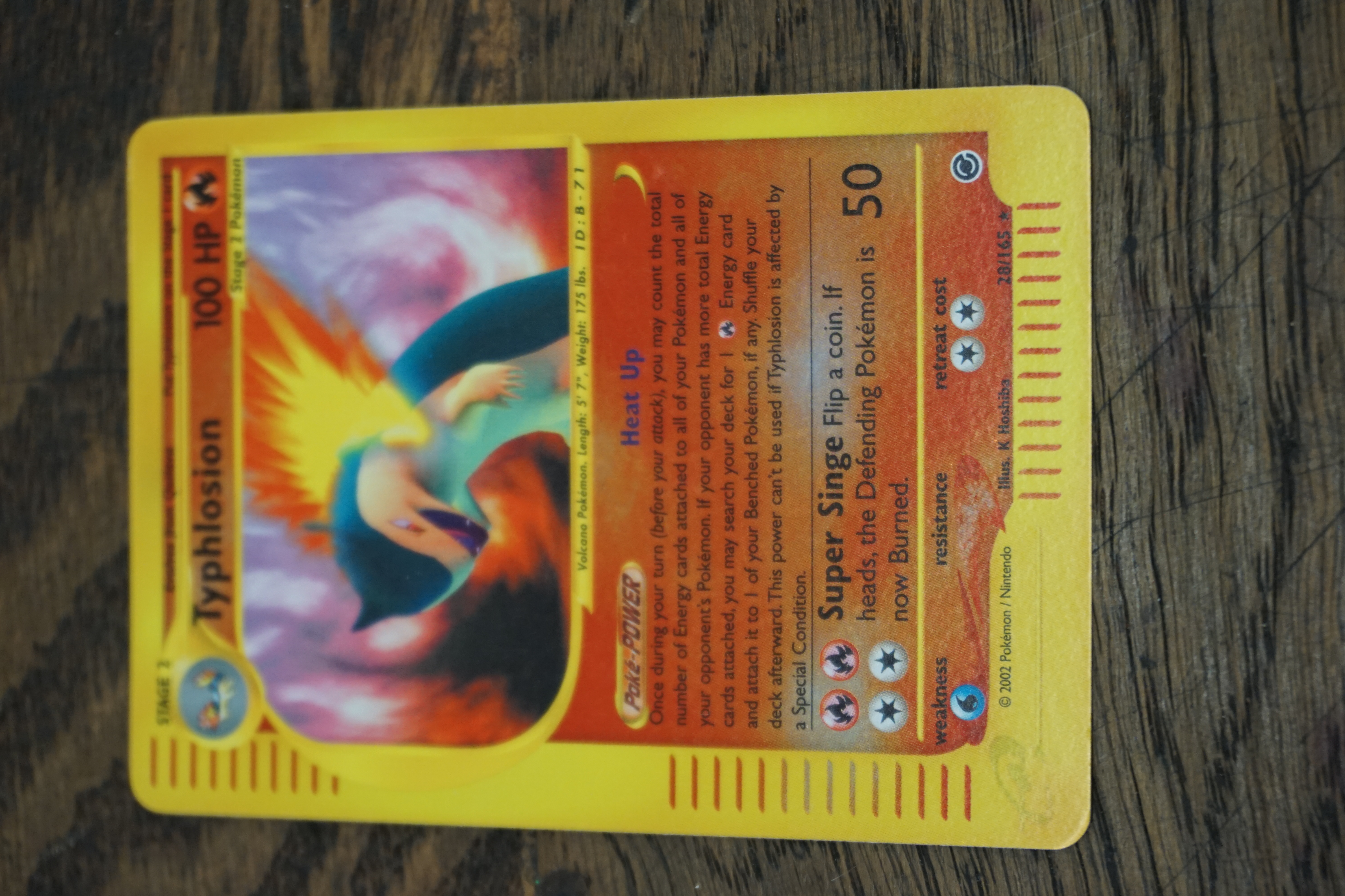 (image for) Typhlosion (28) Expedition reverse holofoil Pokemon card (8656)