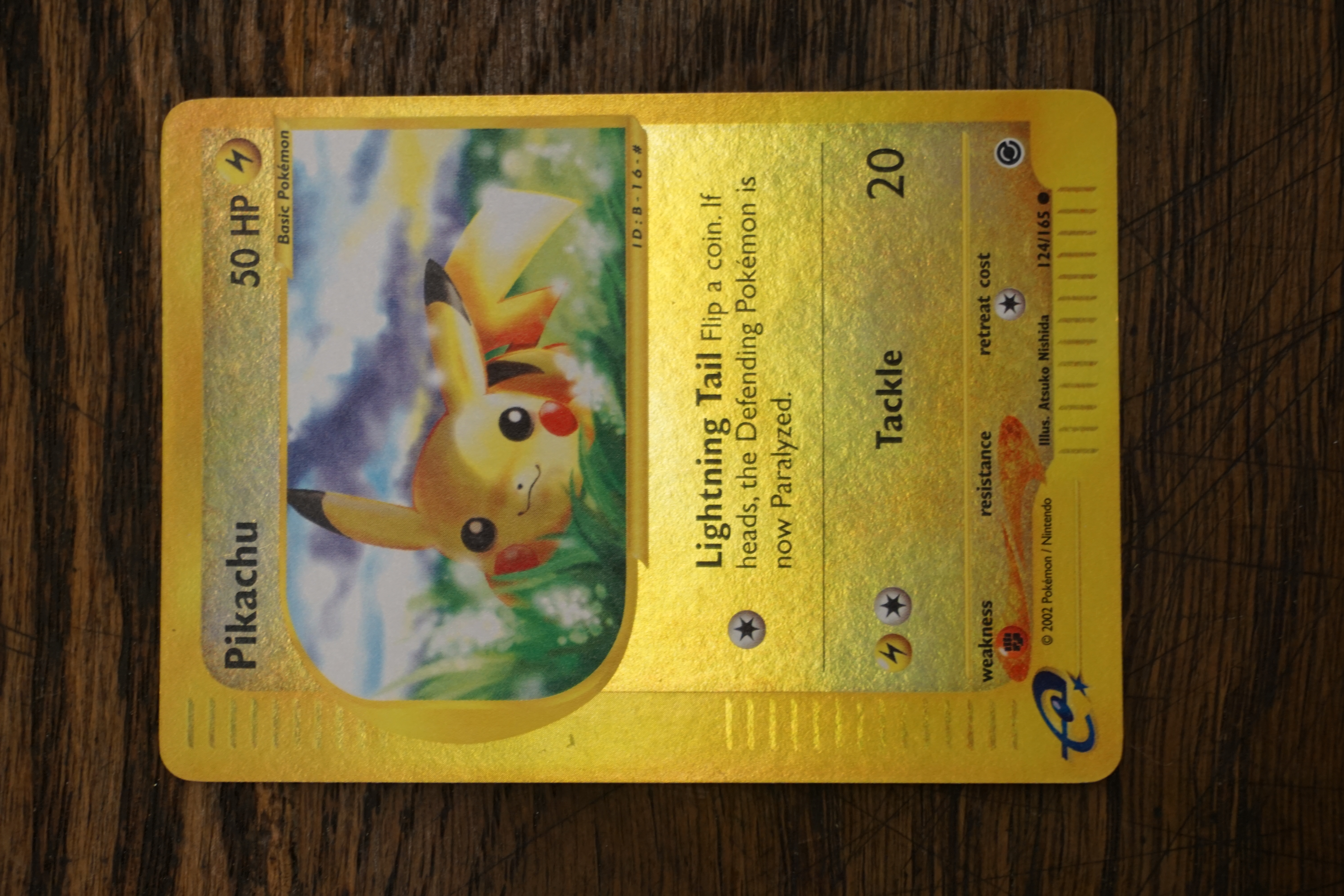 (image for) Pikachu (124) Expedition reverse holo Pokemon card (8668)