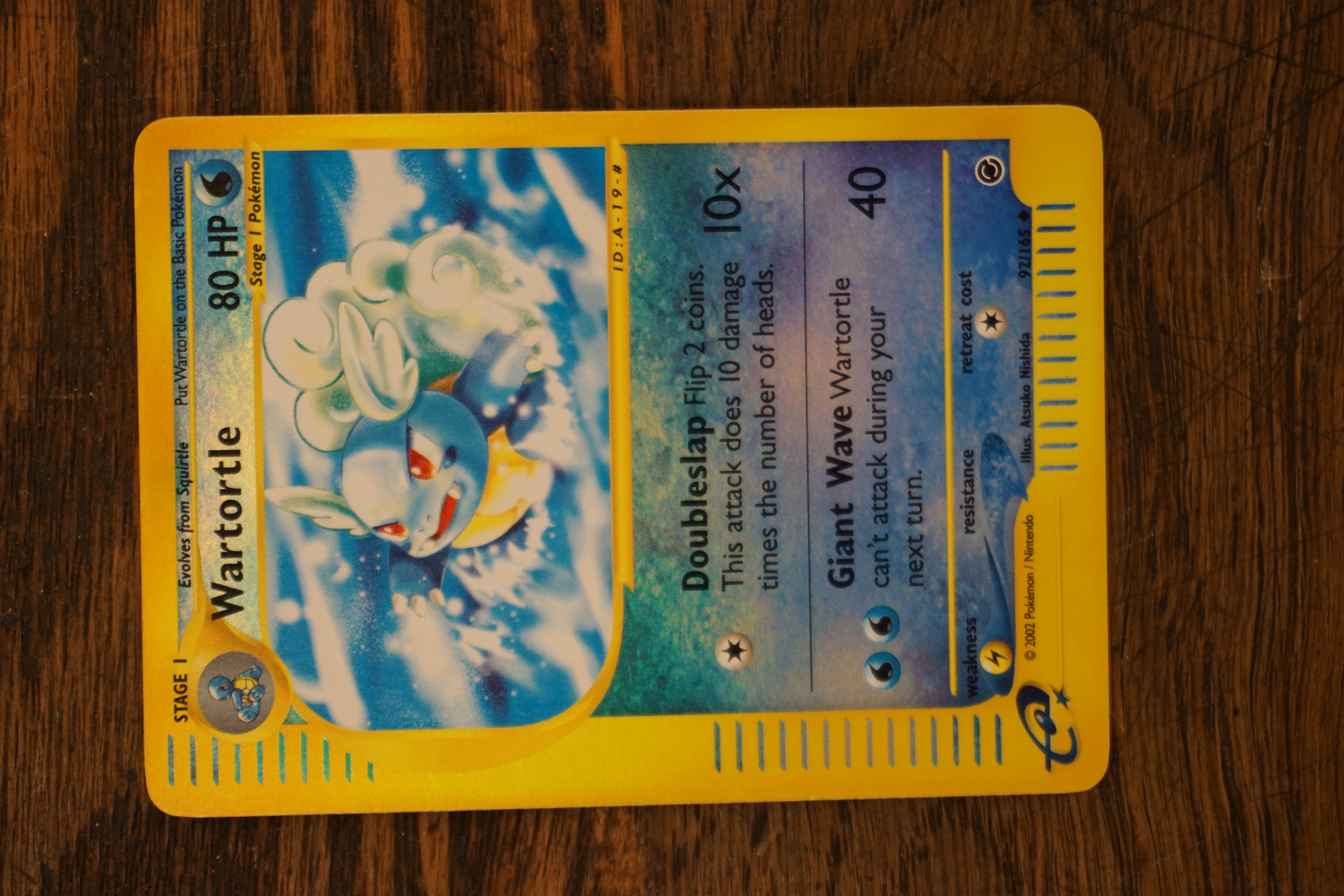 (image for) Wartortle (92) Expedition reverse holofoil Pokemon card (8693)