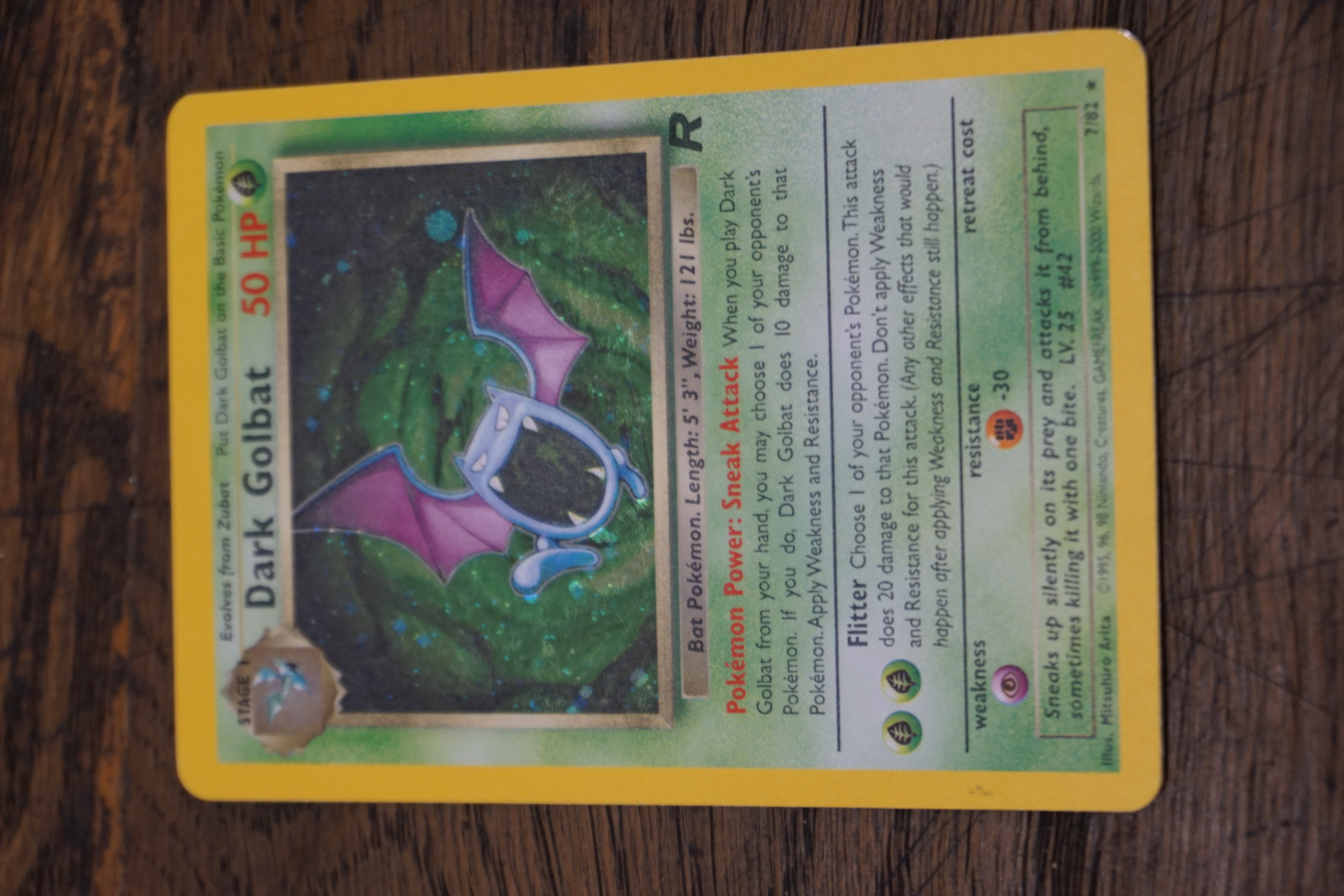 (image for) Dark Golbat (7) Team Rocket holofoil Pokemon card (8701)