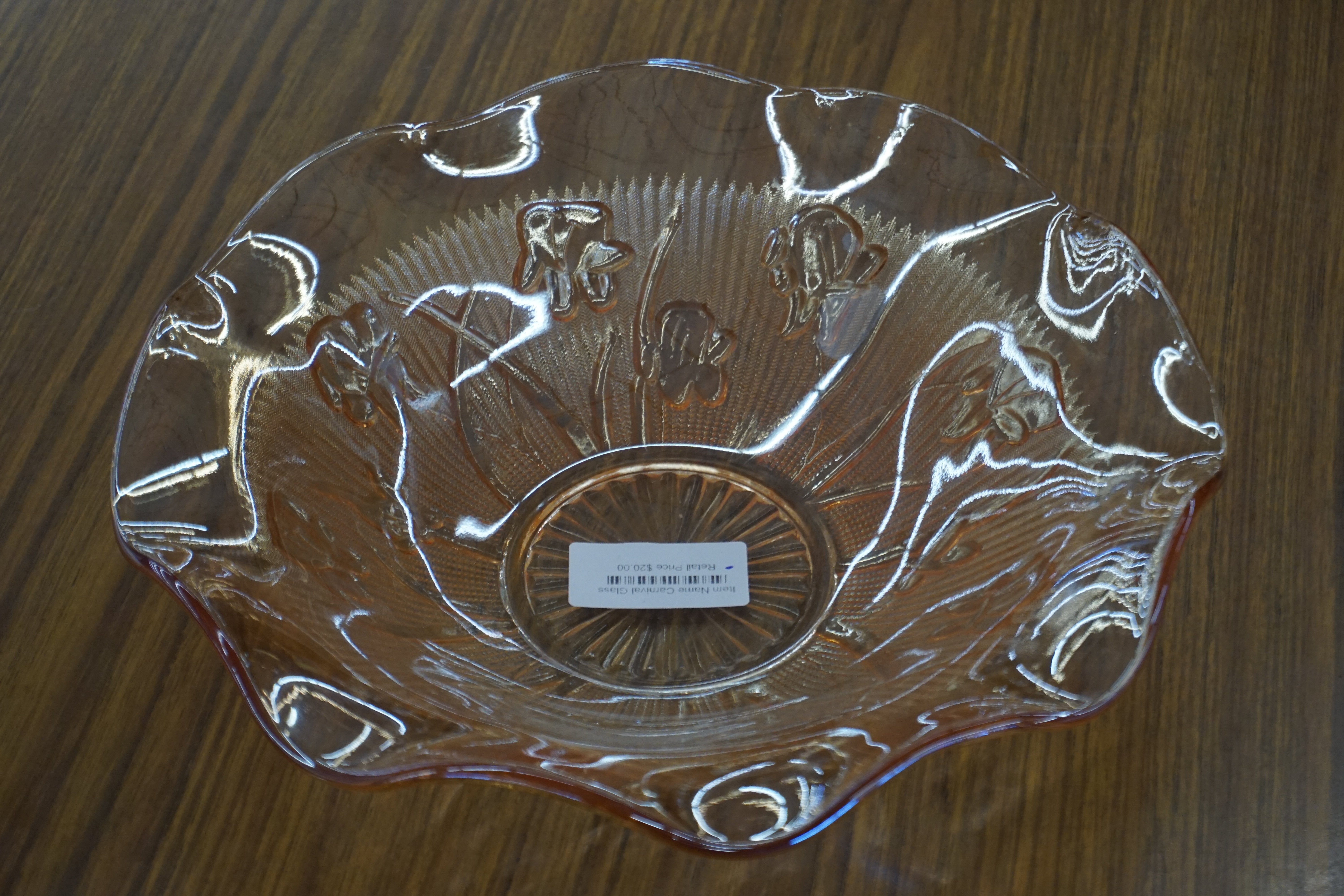 (image for) Carnival glass bowl (7783)