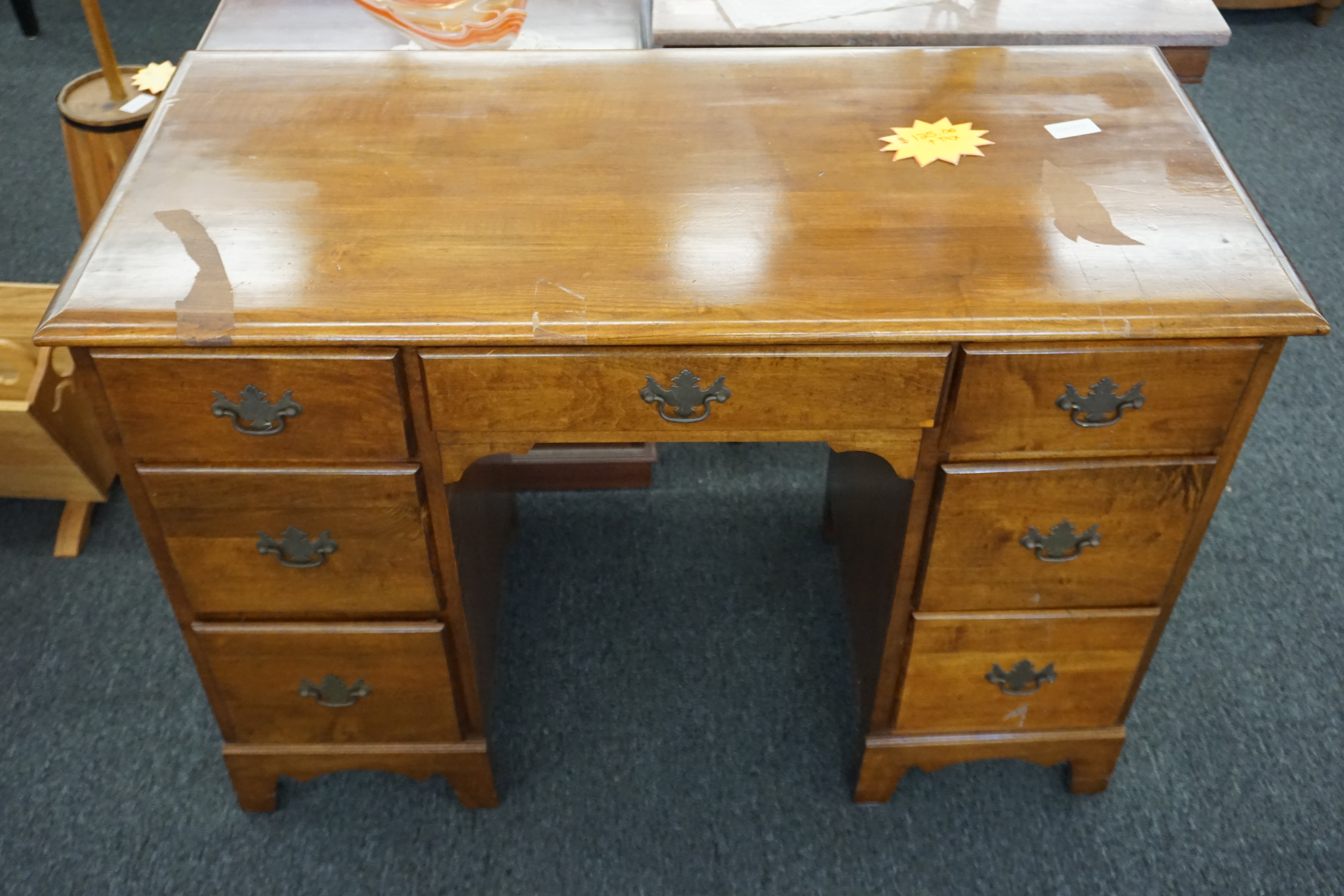 (image for) Vintage Maple desk with dovetail drawers (9319)