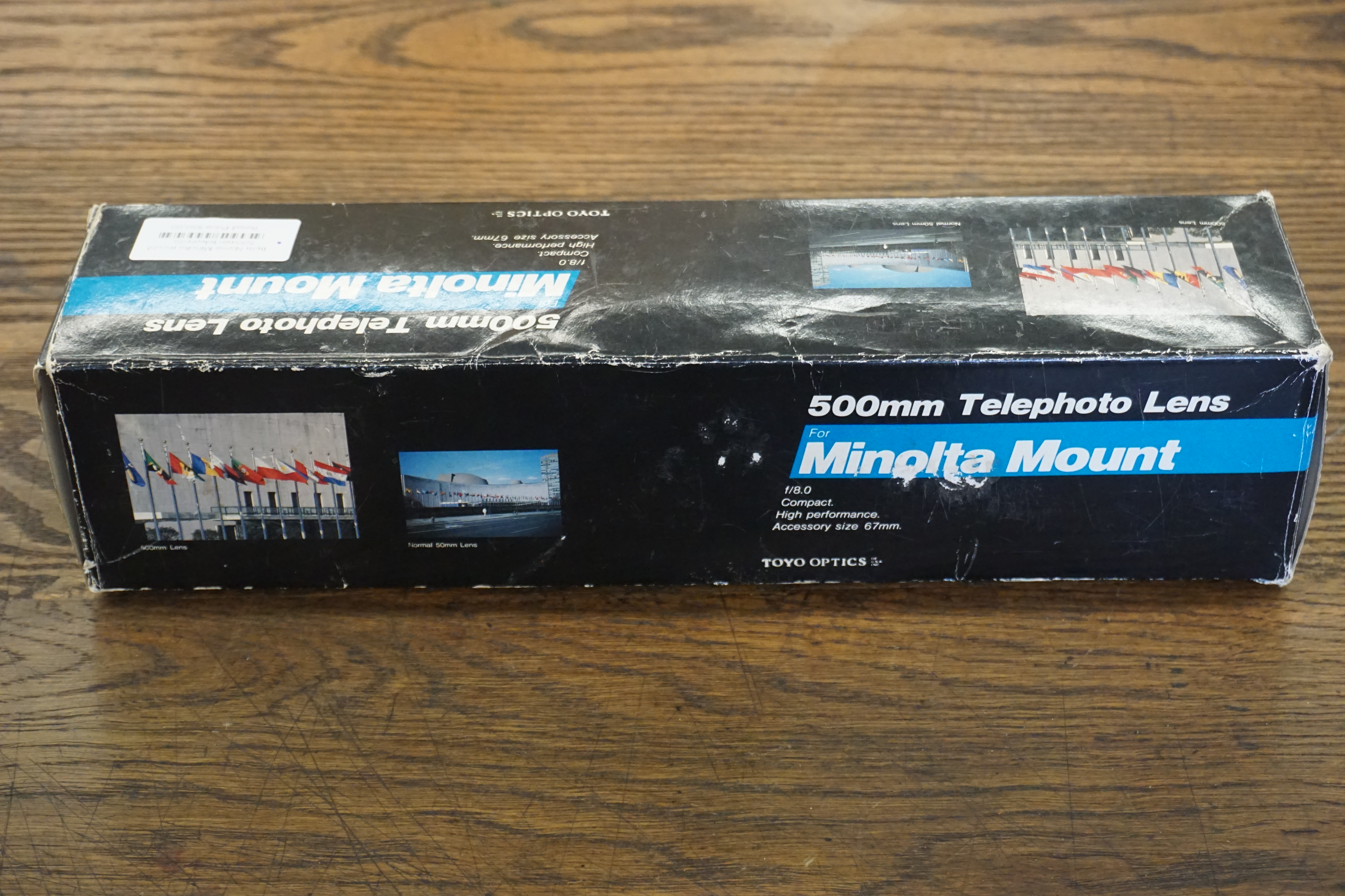 (image for) Minolta Mount 500mm telephoto lens with original box (9391)