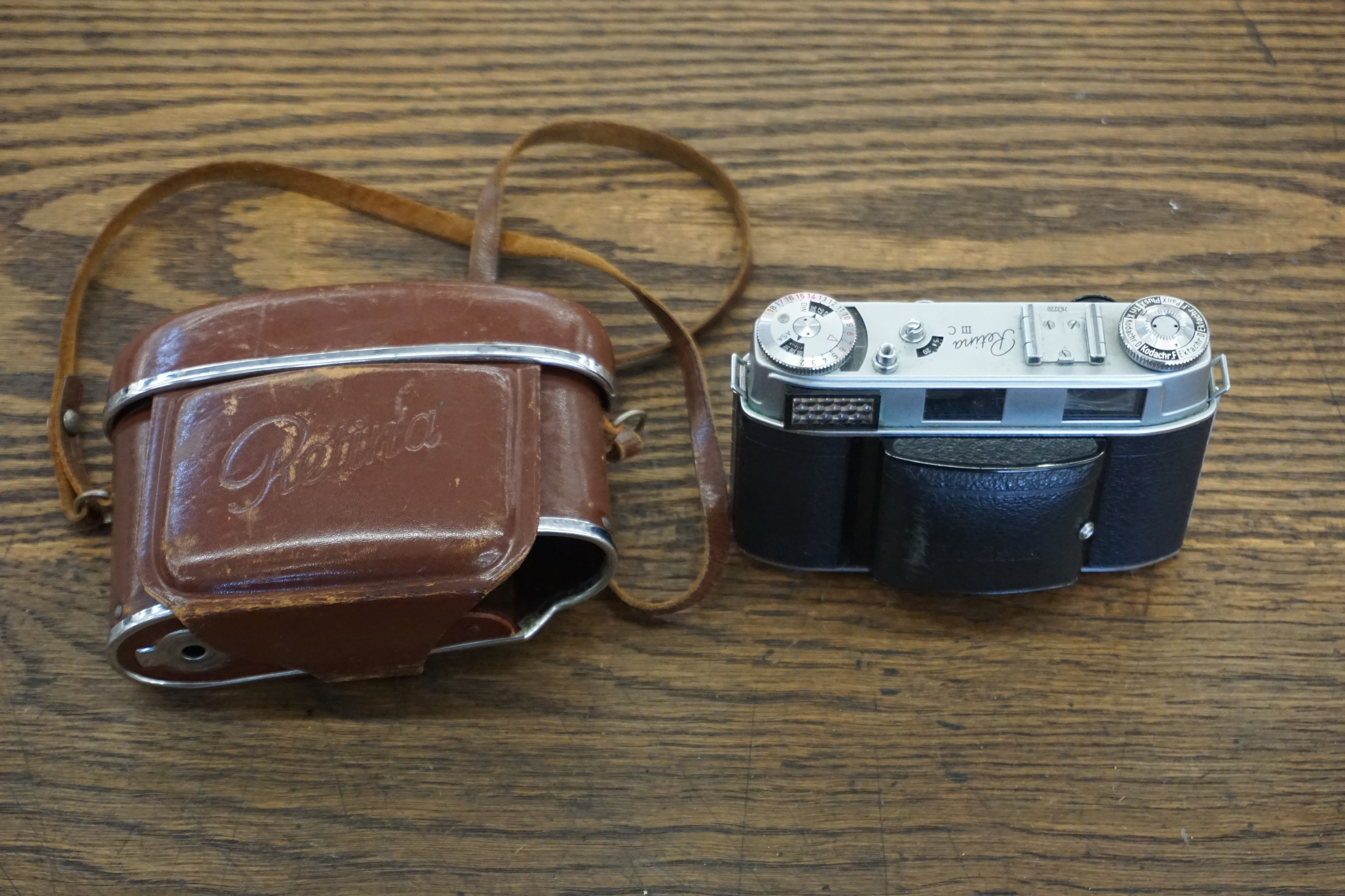 (image for) Kodiac Retina III C film camera with case untested (9411)