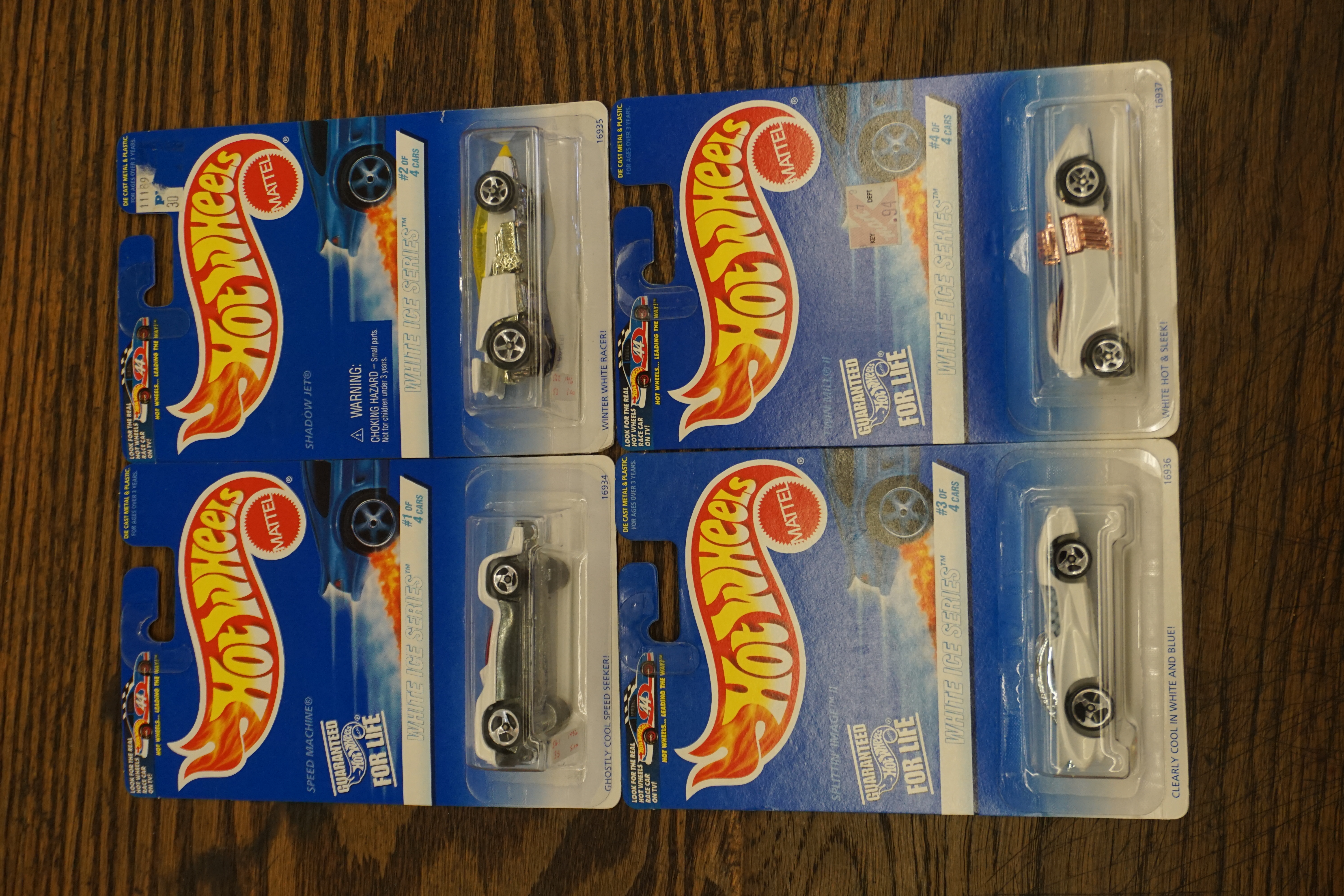 (image for) HotWheels 1996 White Ice Series complete four-car set (4306)