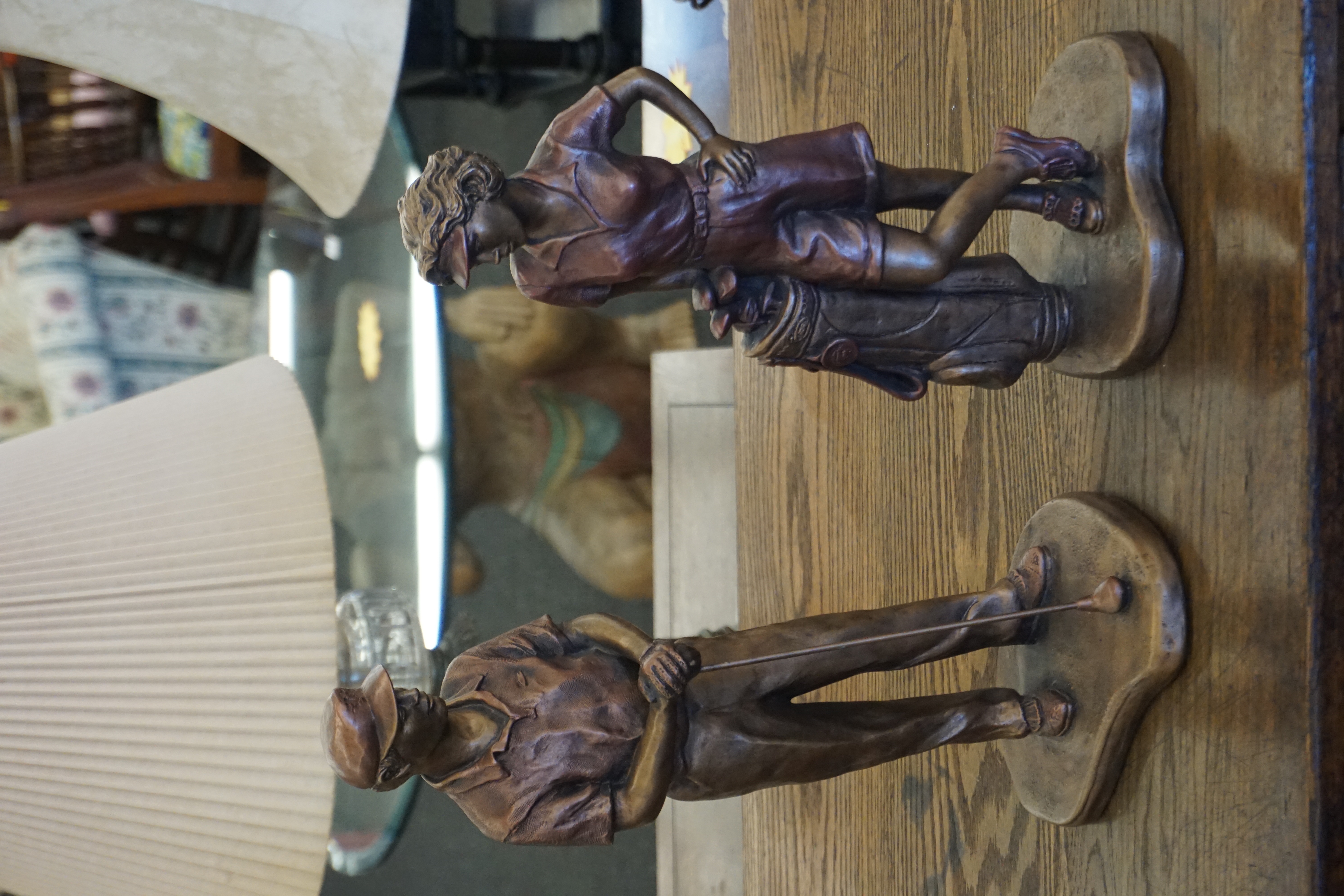 (image for) Austin Golfer Sculptures pair by Heath (9020)