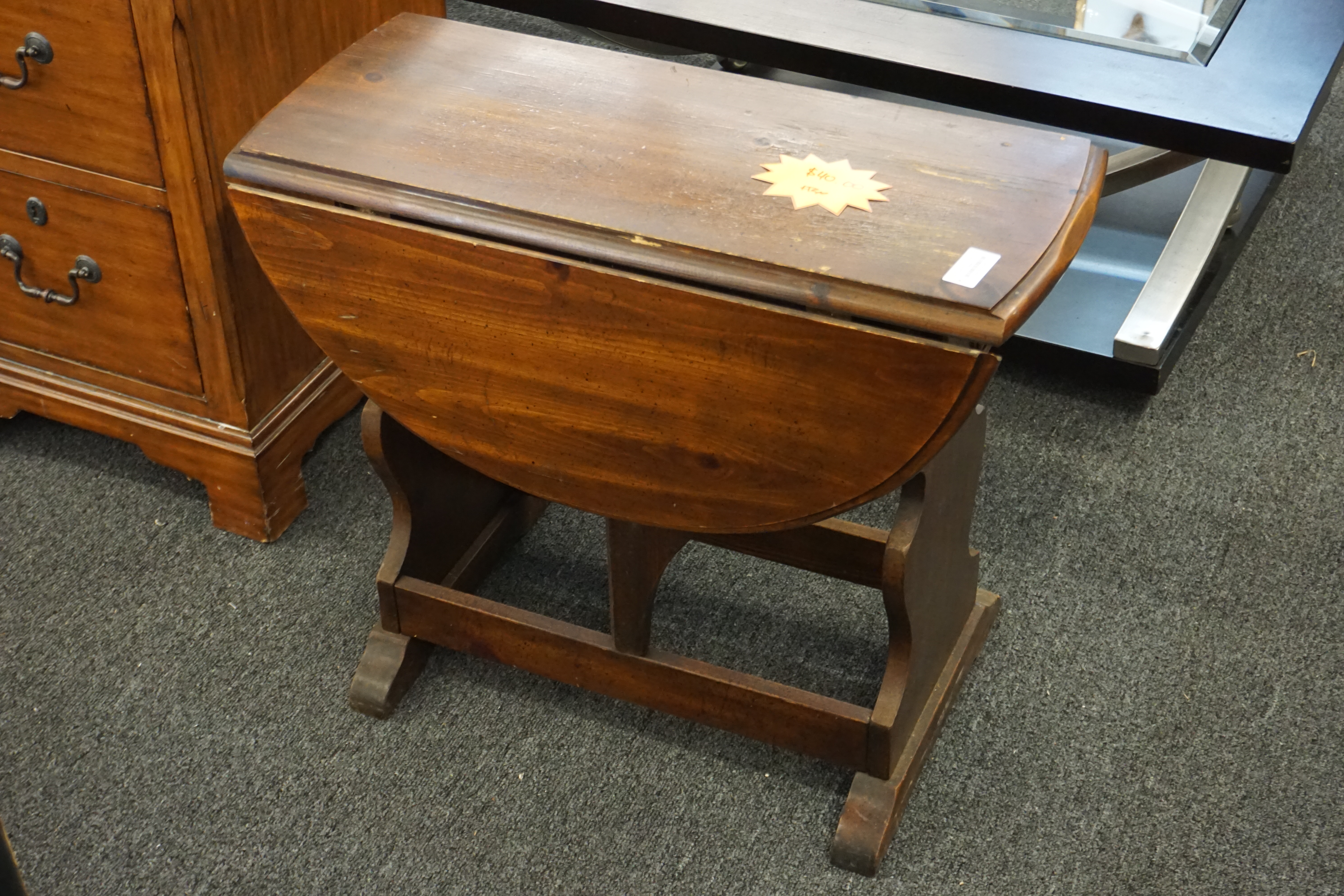 (image for) Drop leaf side table with one drawer (9323)