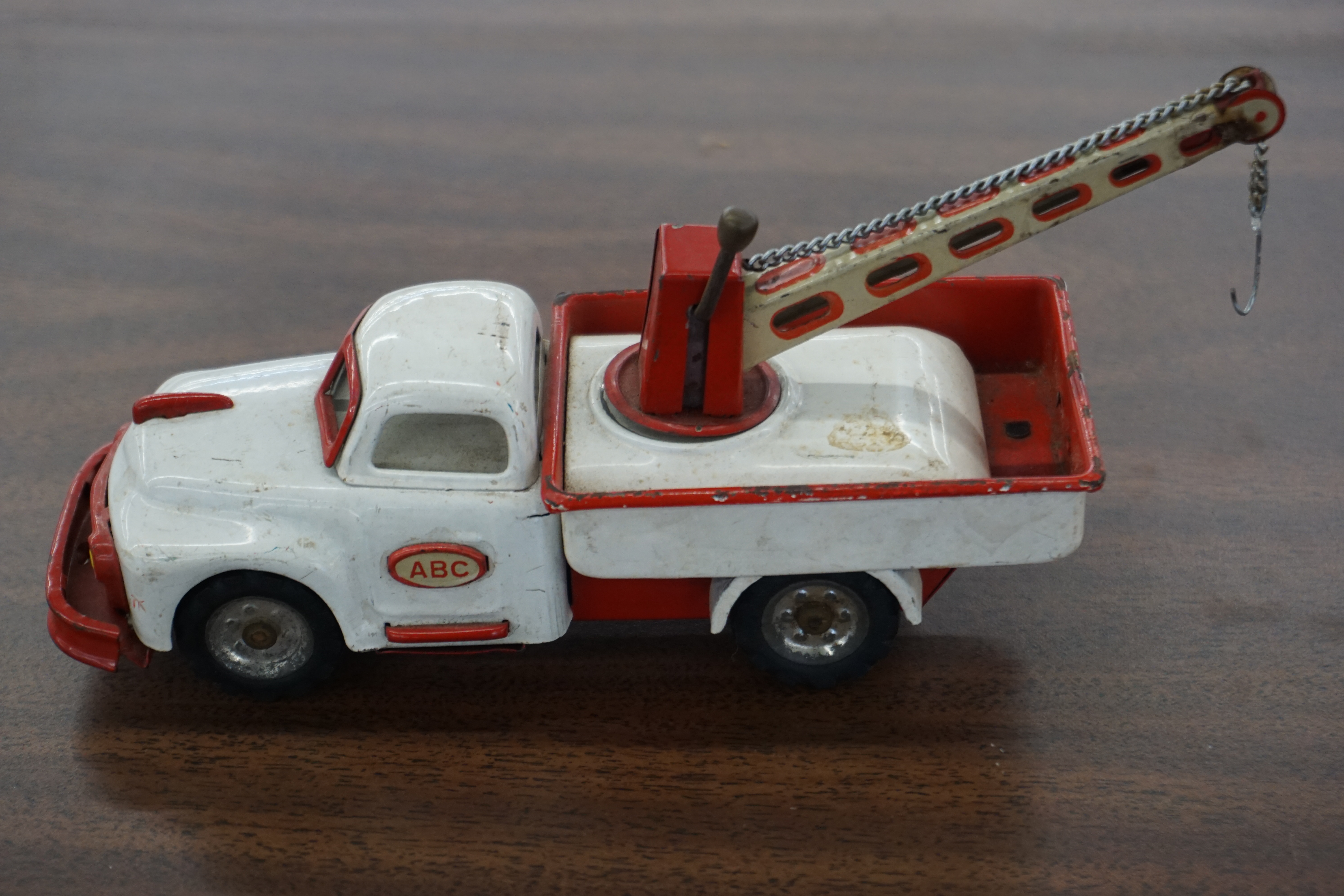 (image for) Tin Litho tow truck made in Japan 1954 (0364)