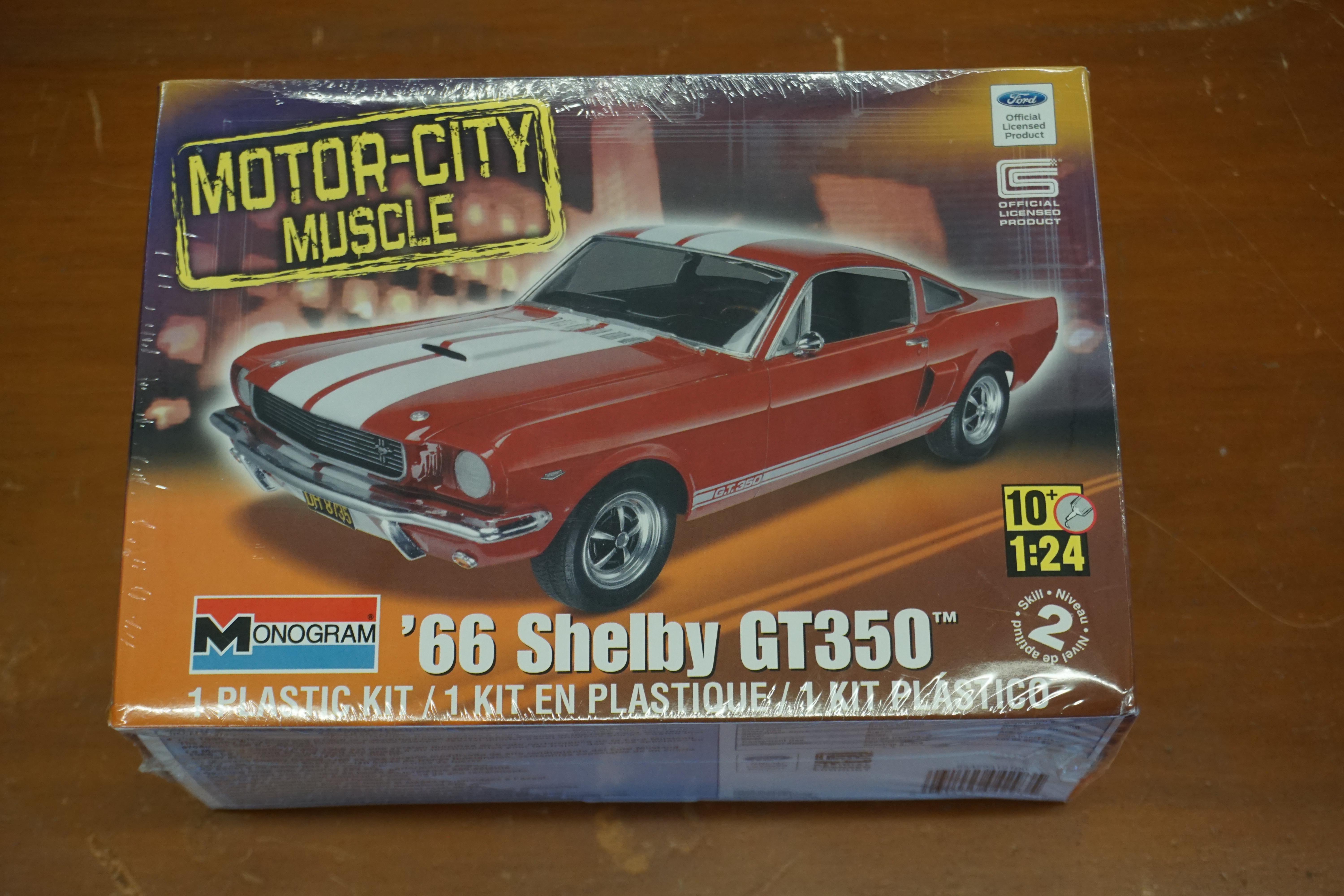 (image for) Monogram Motor-City Muscle 1966 Shelby GT 350 Plastic 1:24 scale model kit new in box (7301)