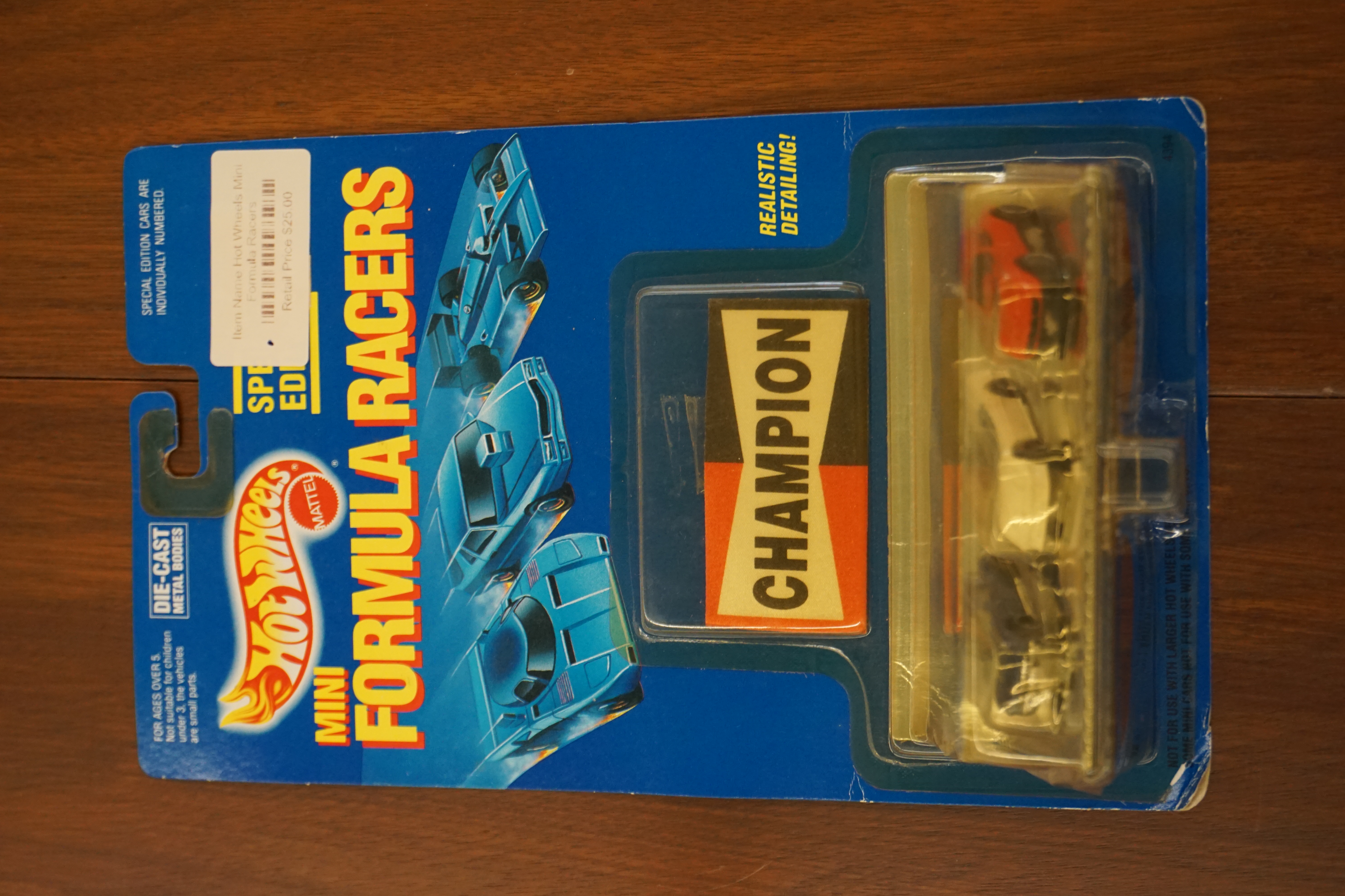 (image for) 1989 HotWheels Special Edition Mini Formula Racers new carded (1460)