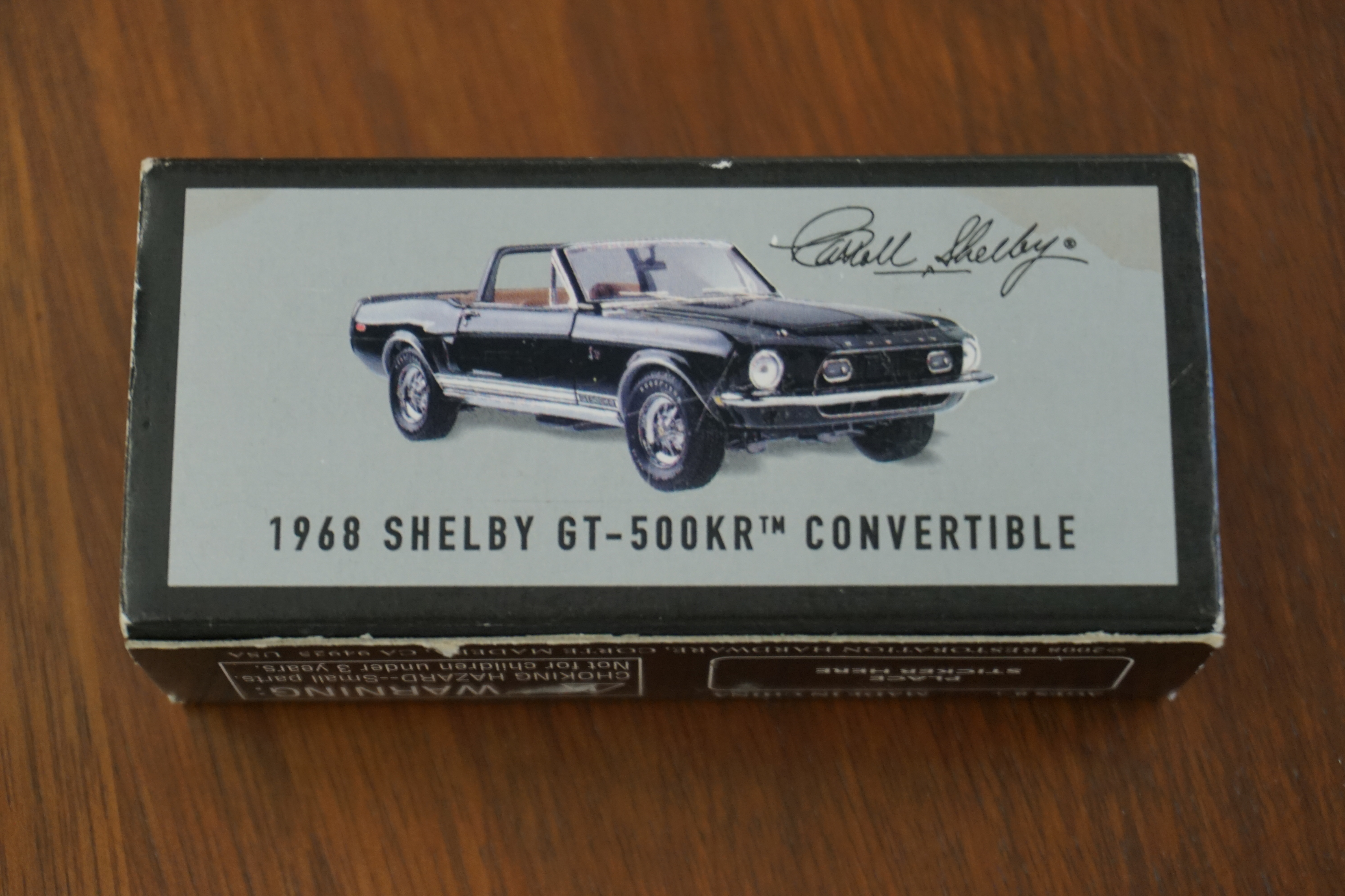 (image for) Restoration Hardware Black 1968 Shelby GT-500KR Convertible Diecast Model with original box (9953)