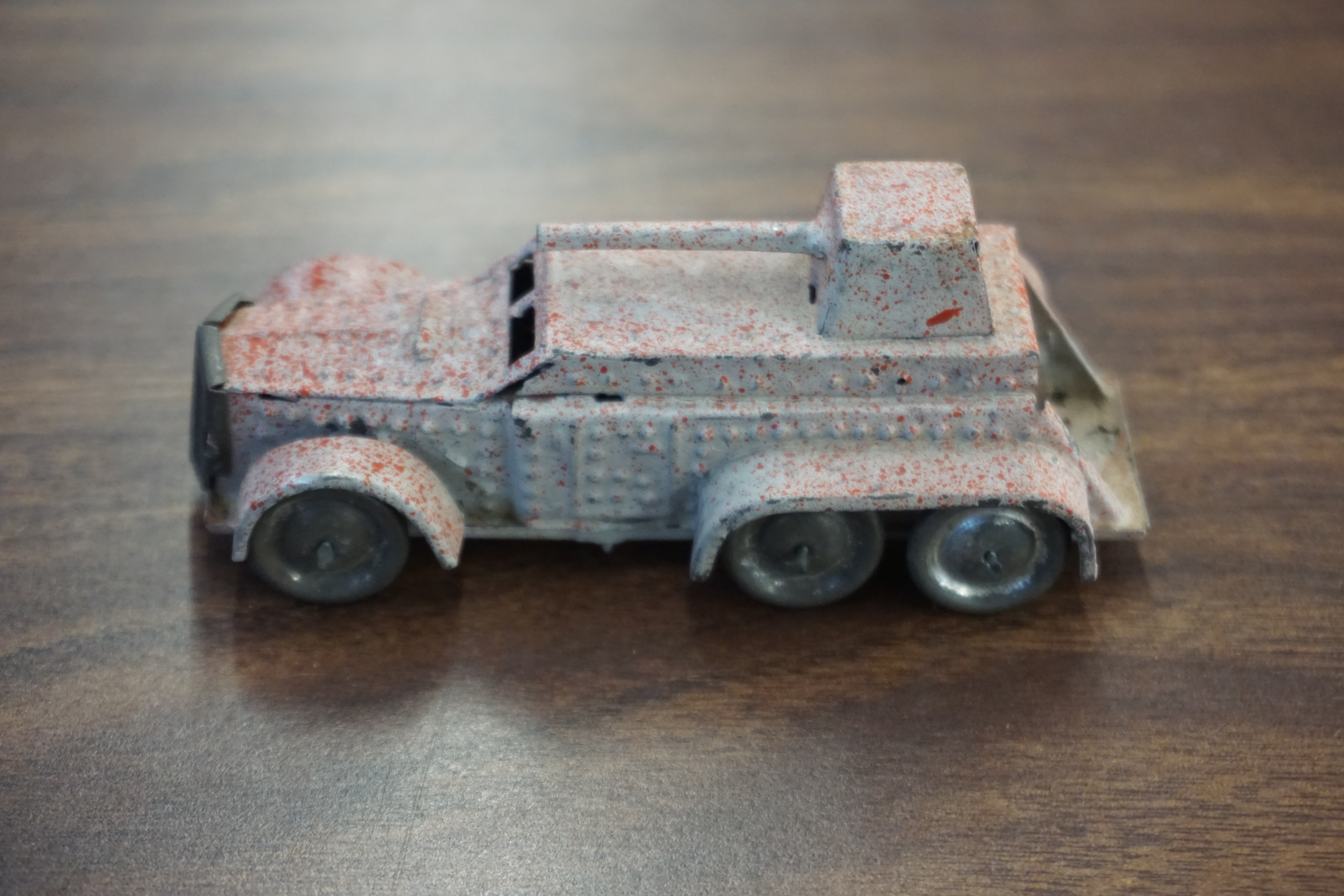 (image for) Antique 1930's military armored WW1 toy truck tank (0363)