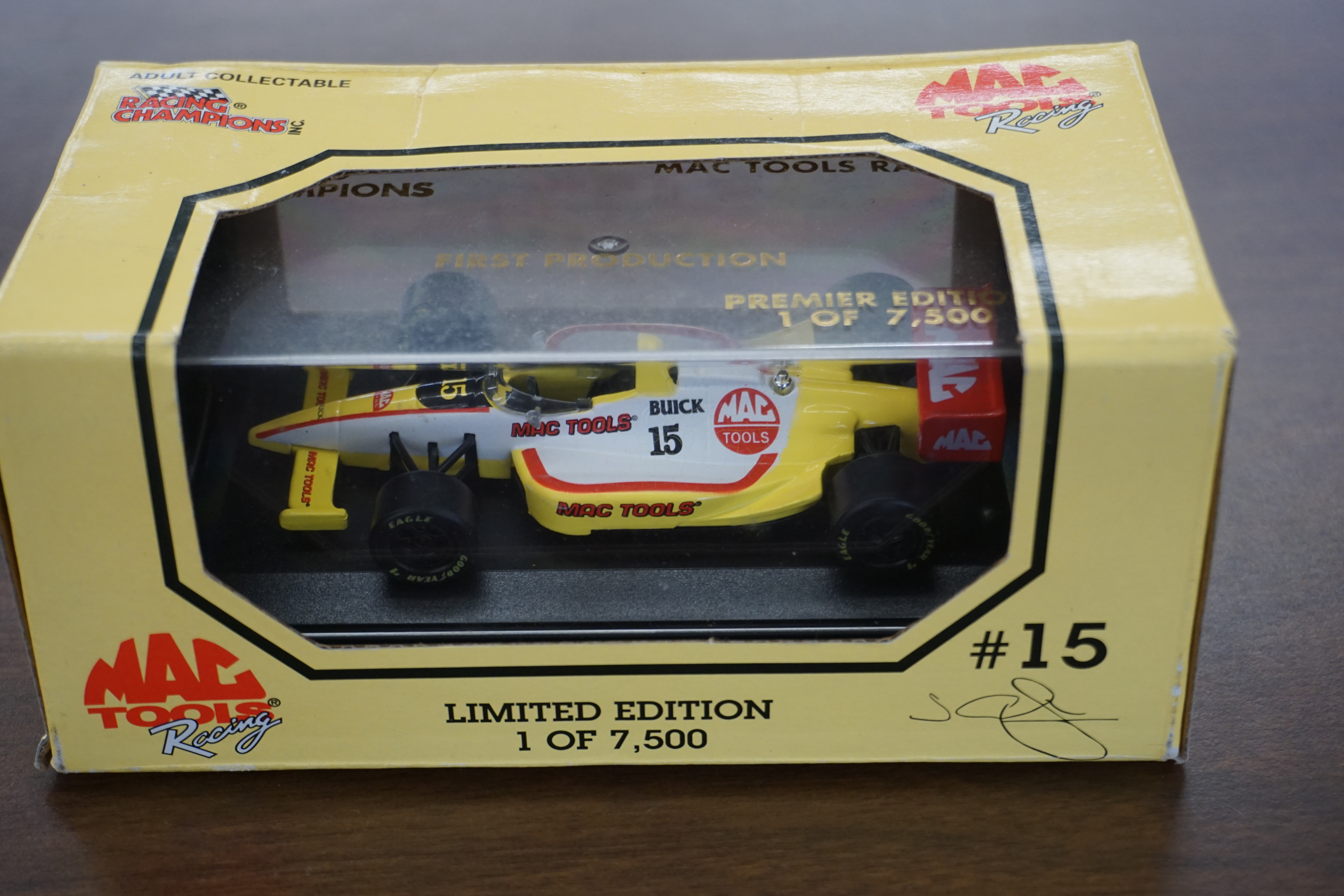 (image for) Racing Champions Mac Tools Racing #15 First Production premier edition 1 of 7,500 1:43 scale diecast model in original box (9733)