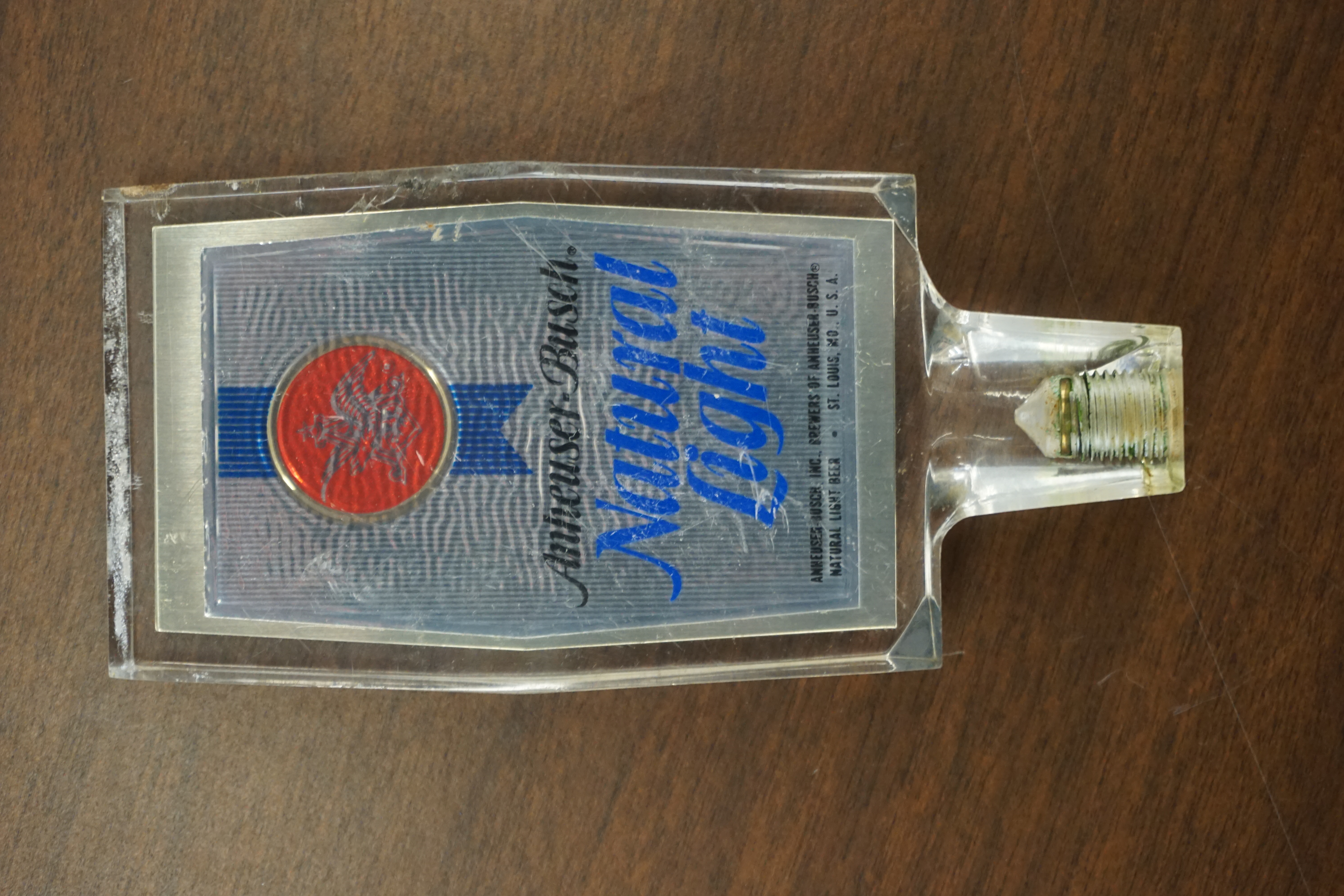 (image for) Vintage Anheuser-Busch acrylic beer tap handle (10122)