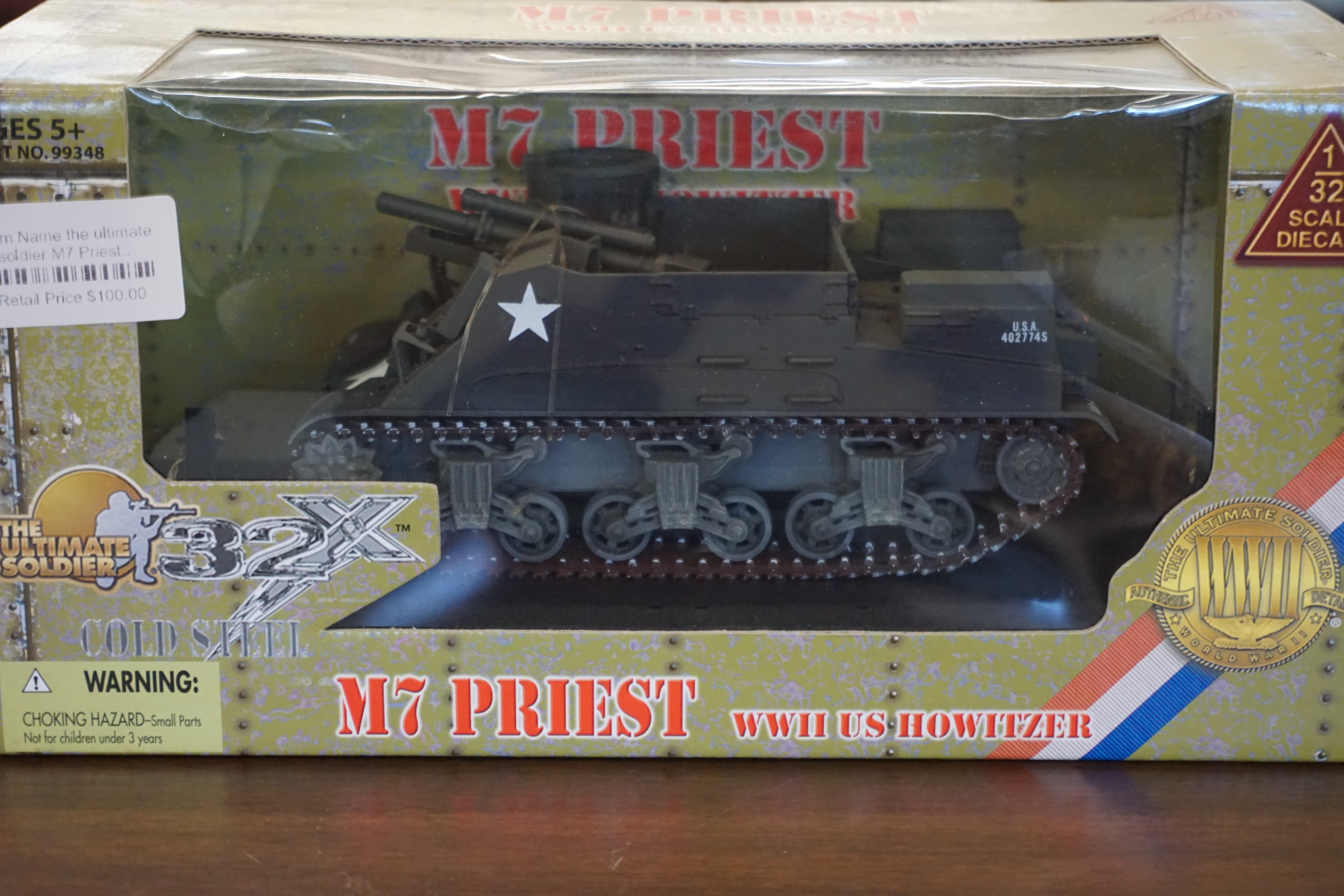 (image for) The Ultimate Soldier 32X M7 Priest WWII US Howitzer Die Cast 1/32 Scale Model (3772)