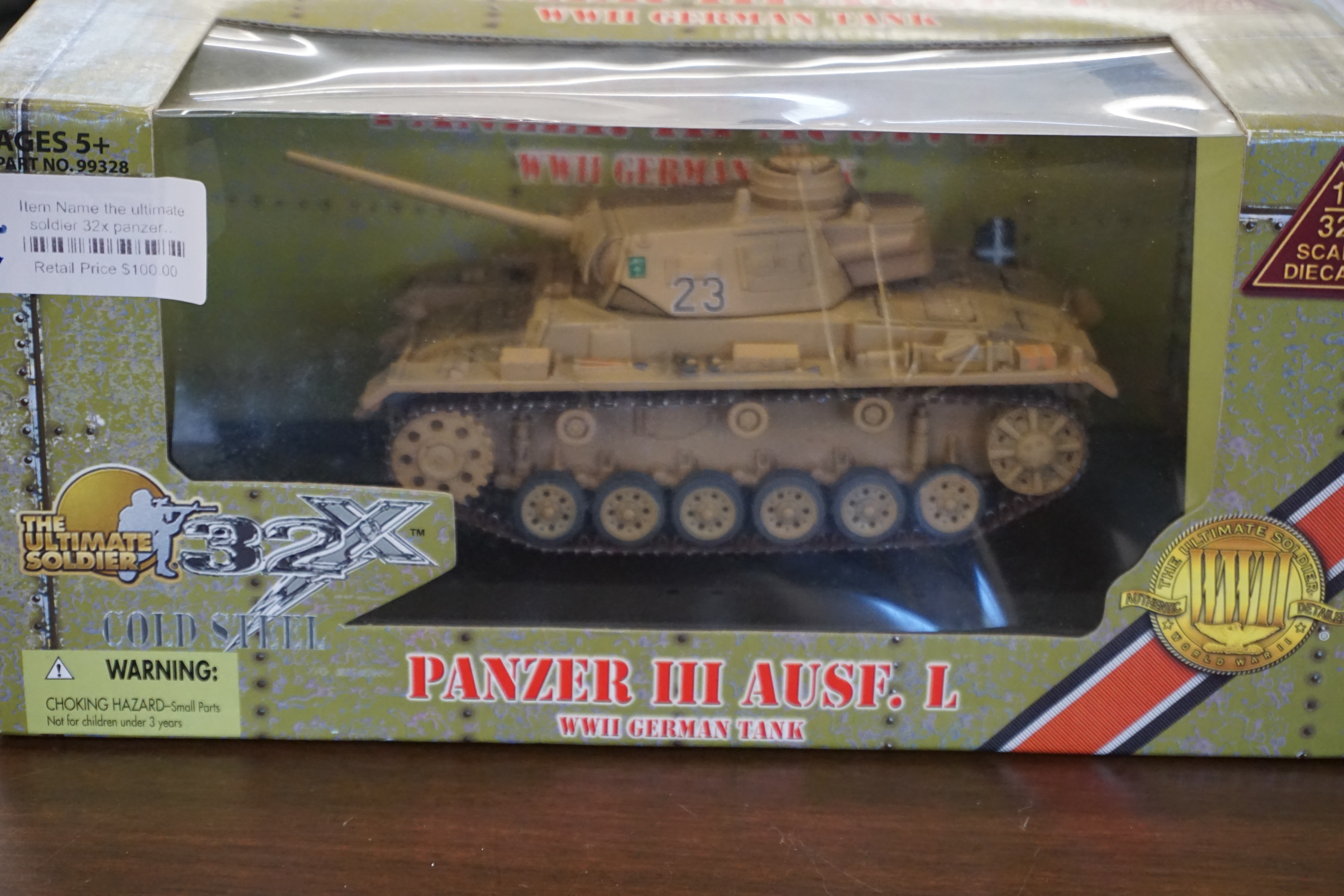 (image for) The Ultimate Soldier 32X Panzer III Ausf. L WWII German Tank 1/32 Scale Model (3770)