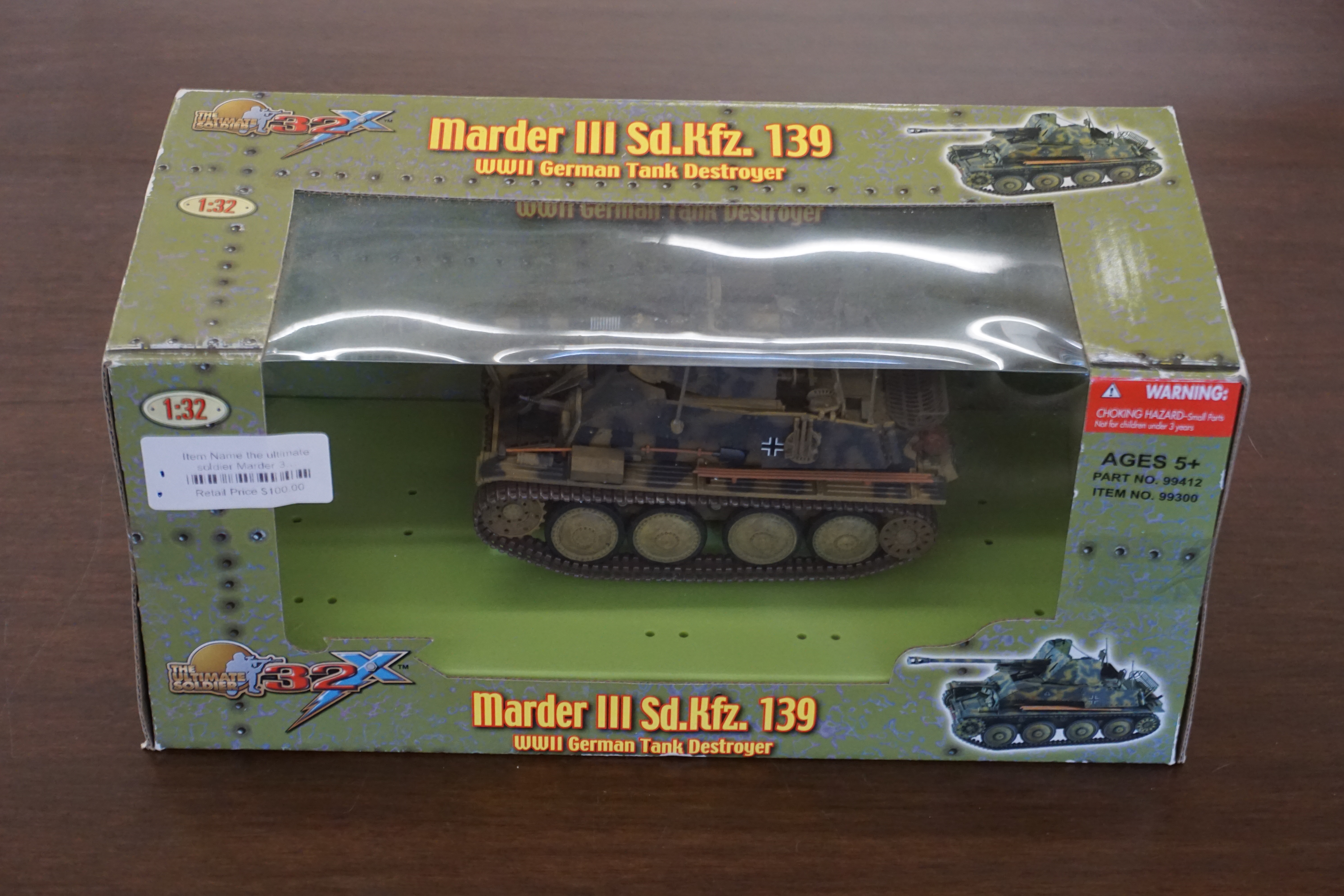 (image for) The Ultimate Soldier 32X Marder III Sd.Kfe.139 WWII German Tank Destroyer 1/32 Scale Model (3771)