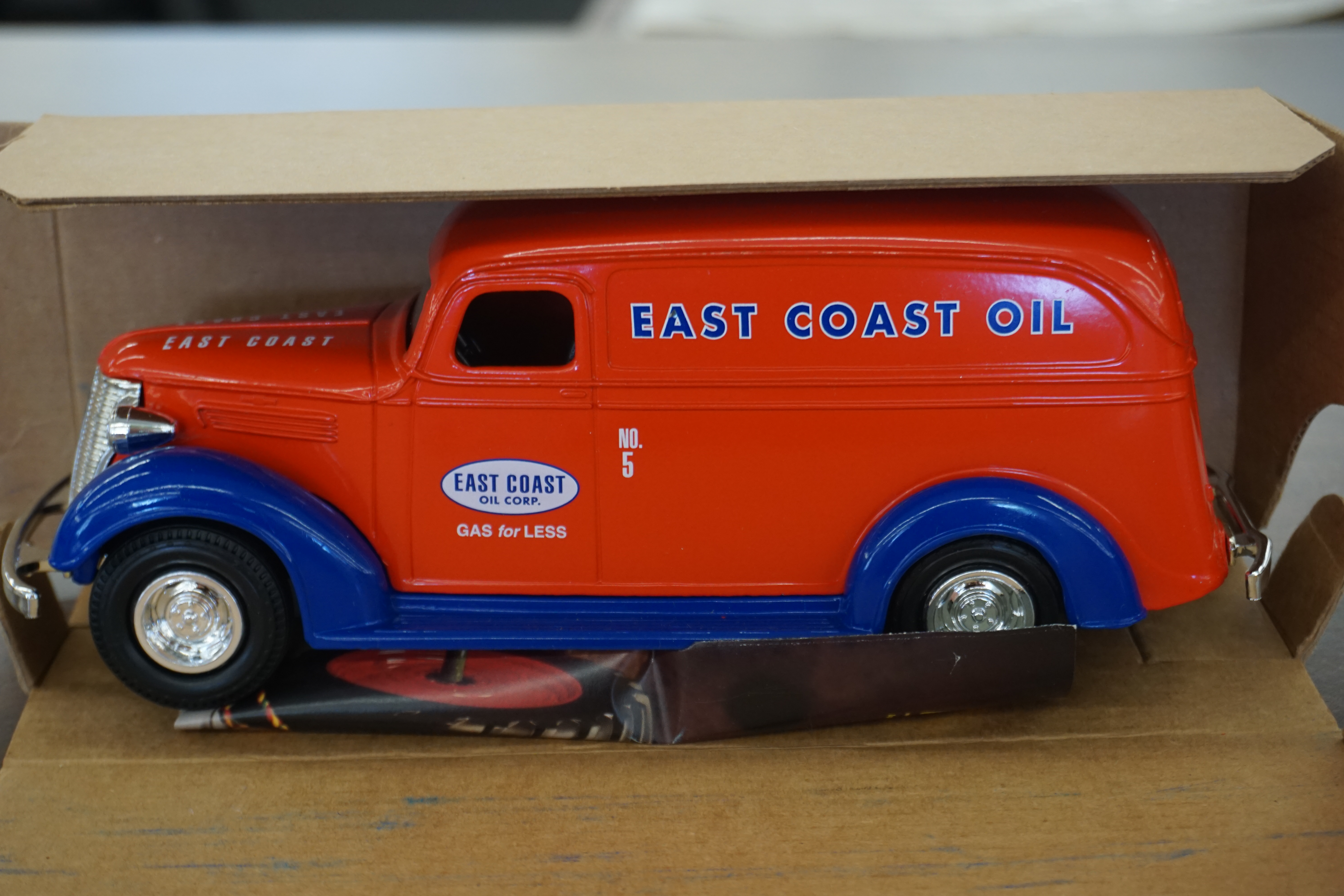 (image for) Ertl Collectibles 1/25 scale 1938 Chevy Panel Truck Die Cast Metal Bank East Coast Oil (0433)