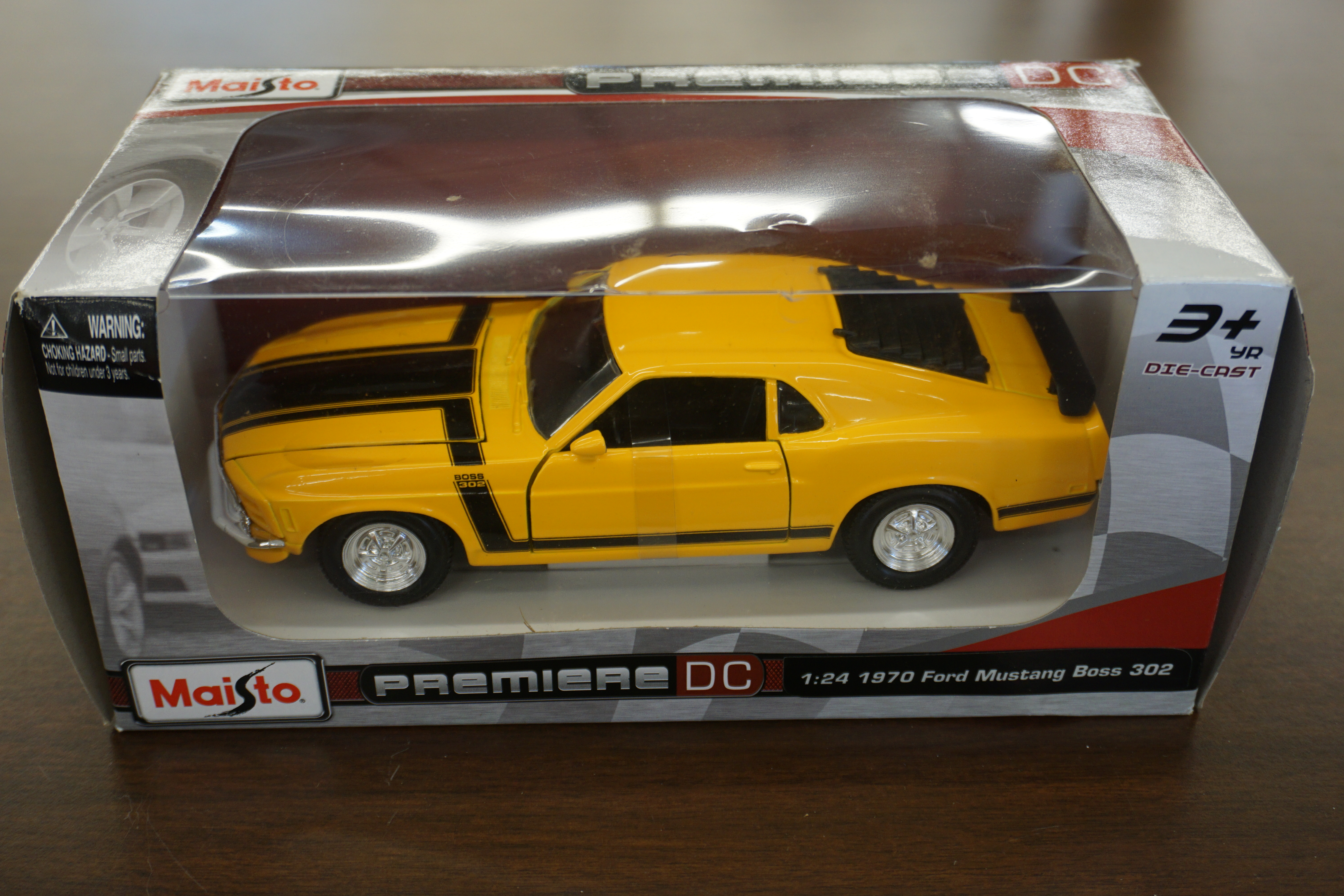 (image for) Maisto 1/24 scale 1970 Ford Mustang Boss 302 Yellow (7310)