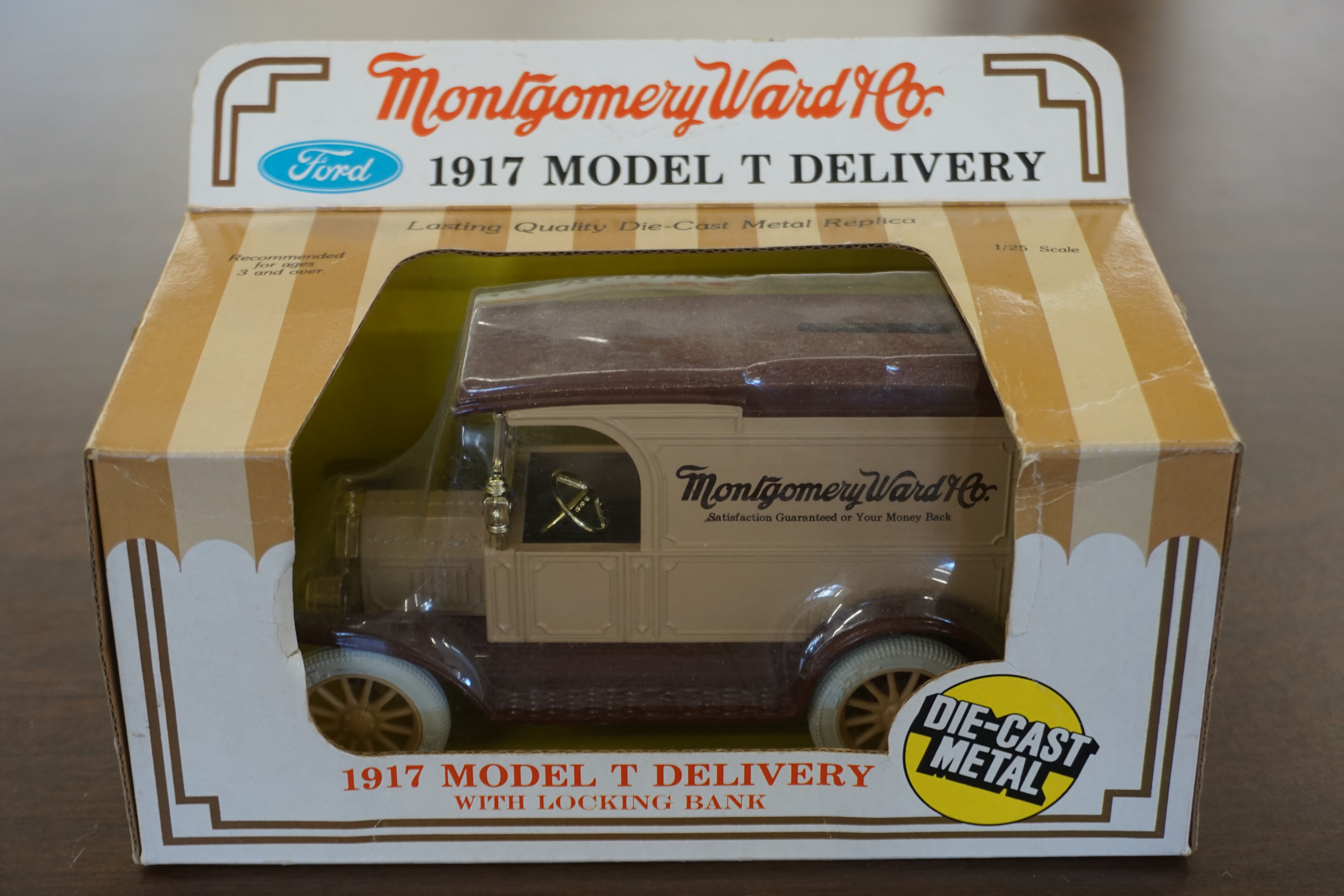 (image for) Ertl 1/25 scale 1917 Model T Delivery Van Bank "Montgomery Ward Co" (1362)