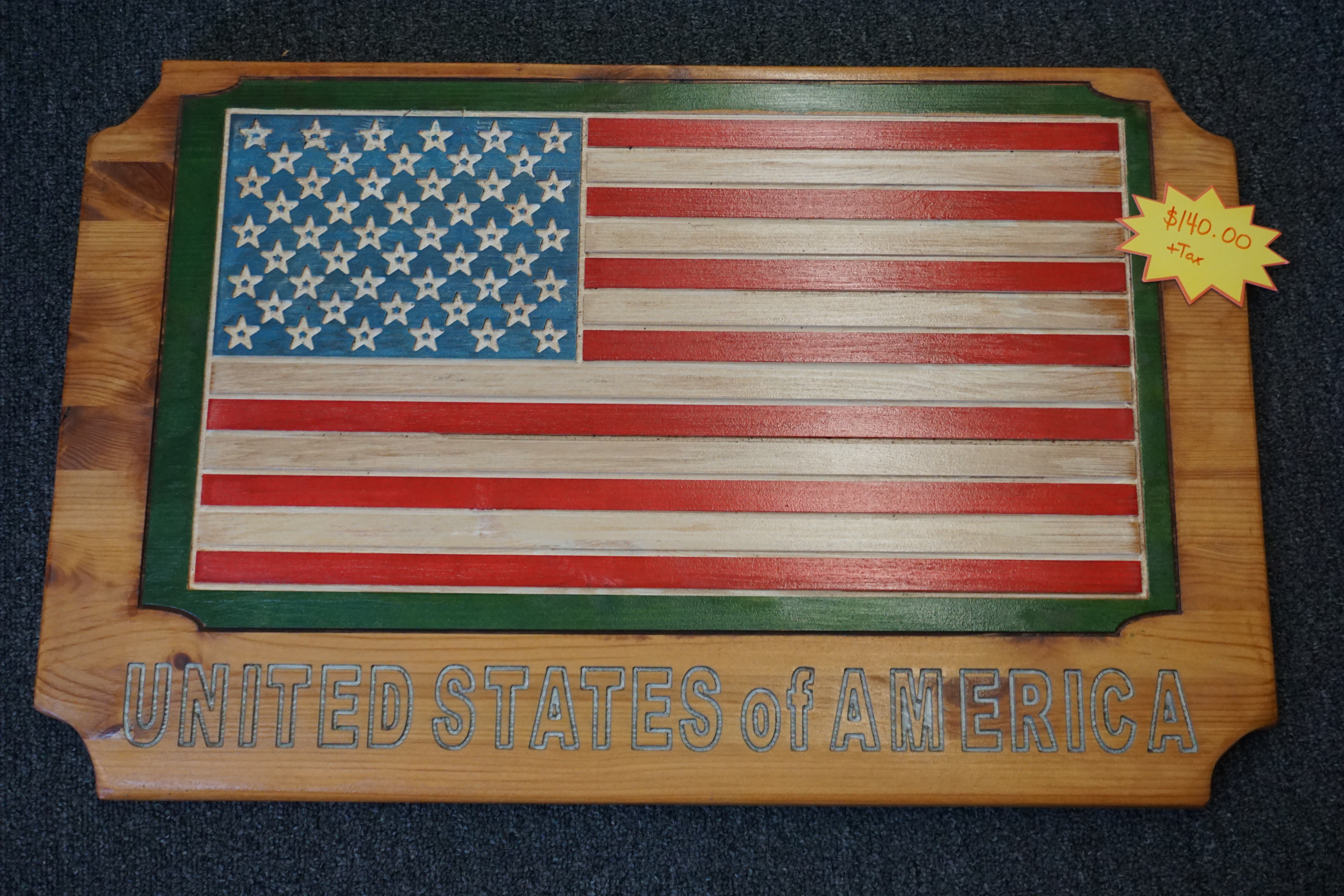 (image for) American Flag USA Flag Plaque / Sign (3905)