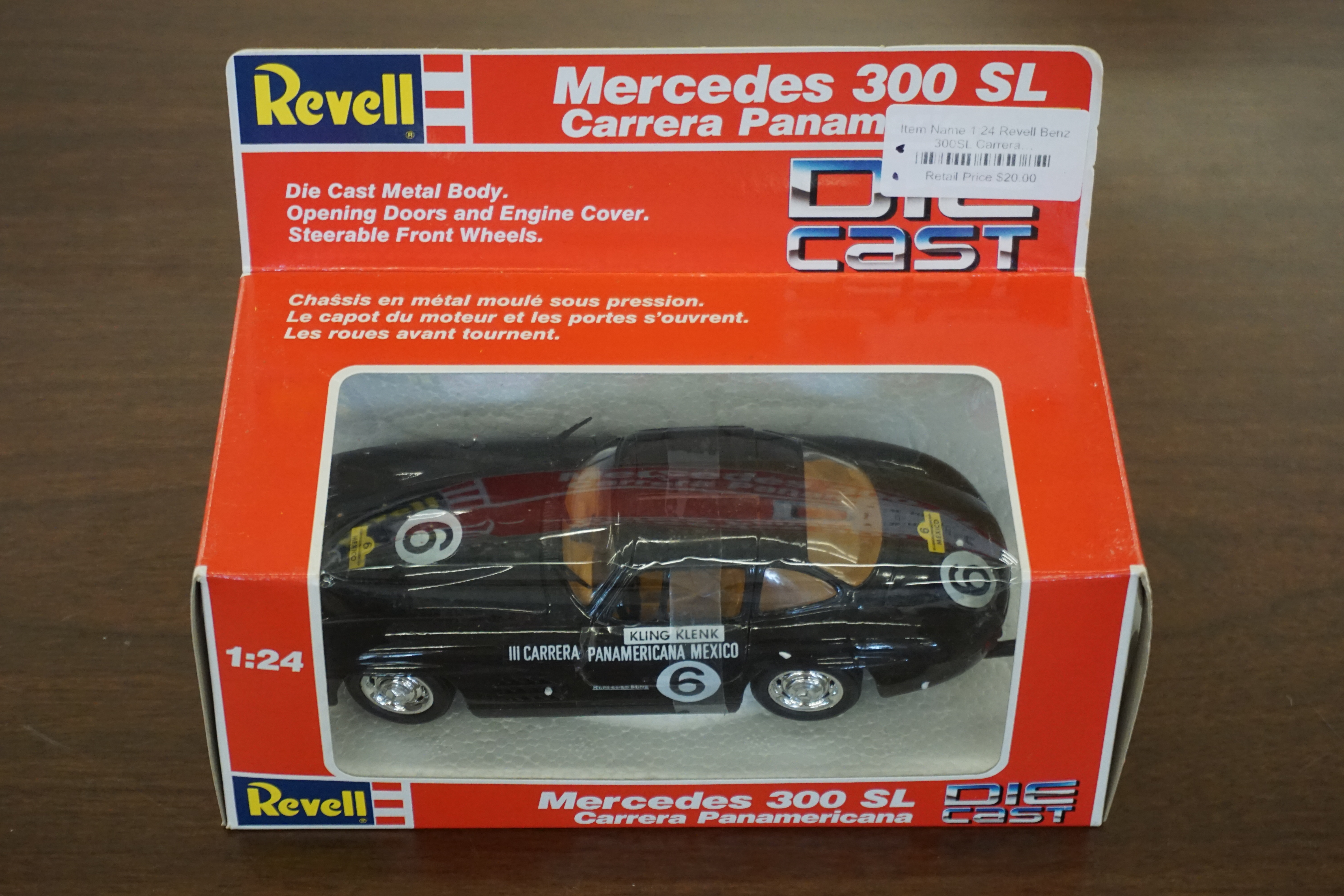 (image for) Revell 1/24 scale Mercedes 300 SL Carrera Panamericana Black (4383)