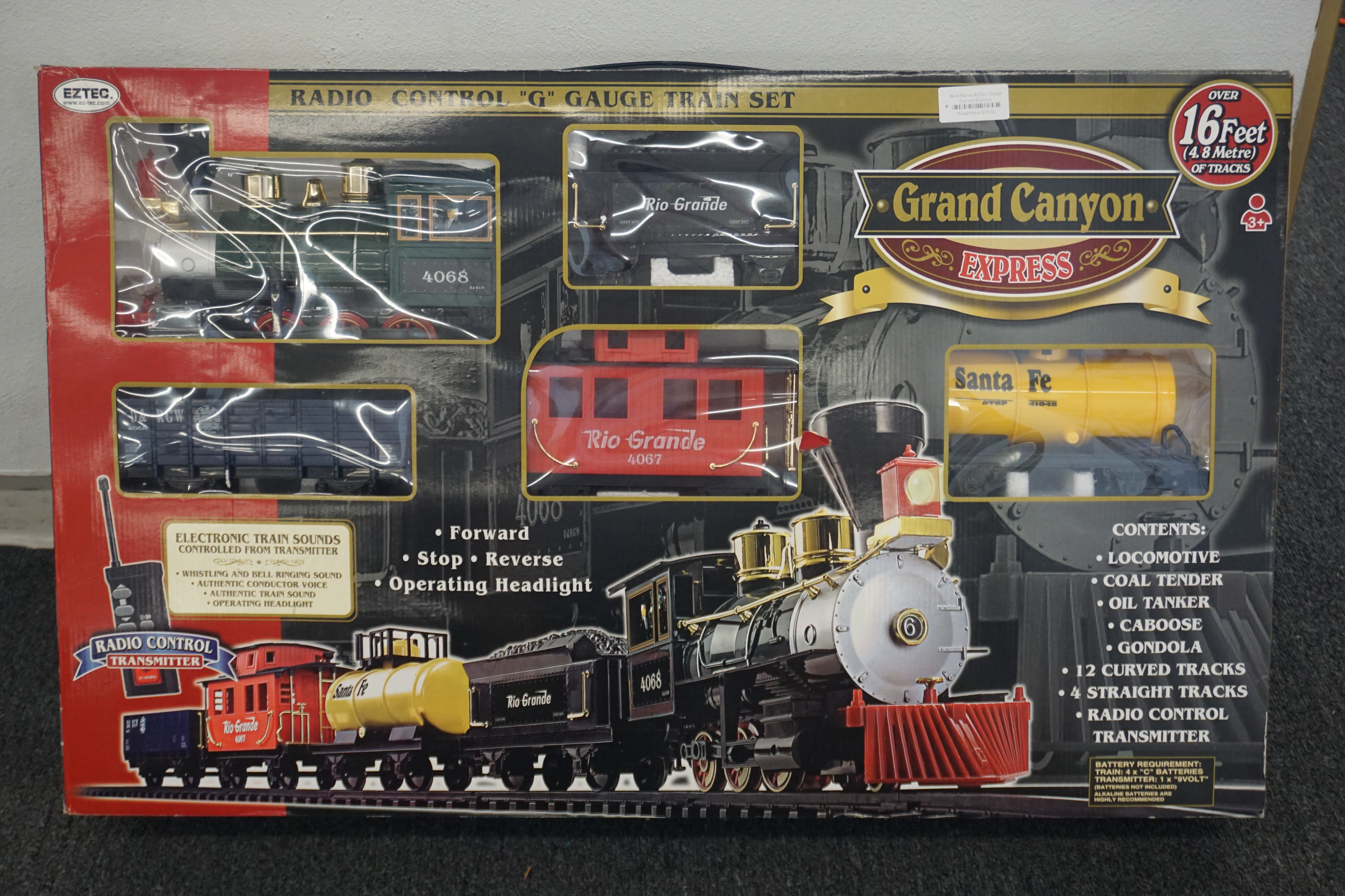 (image for) EZ-TAC Grand Canyon Express train set in original box tested and working (10432)