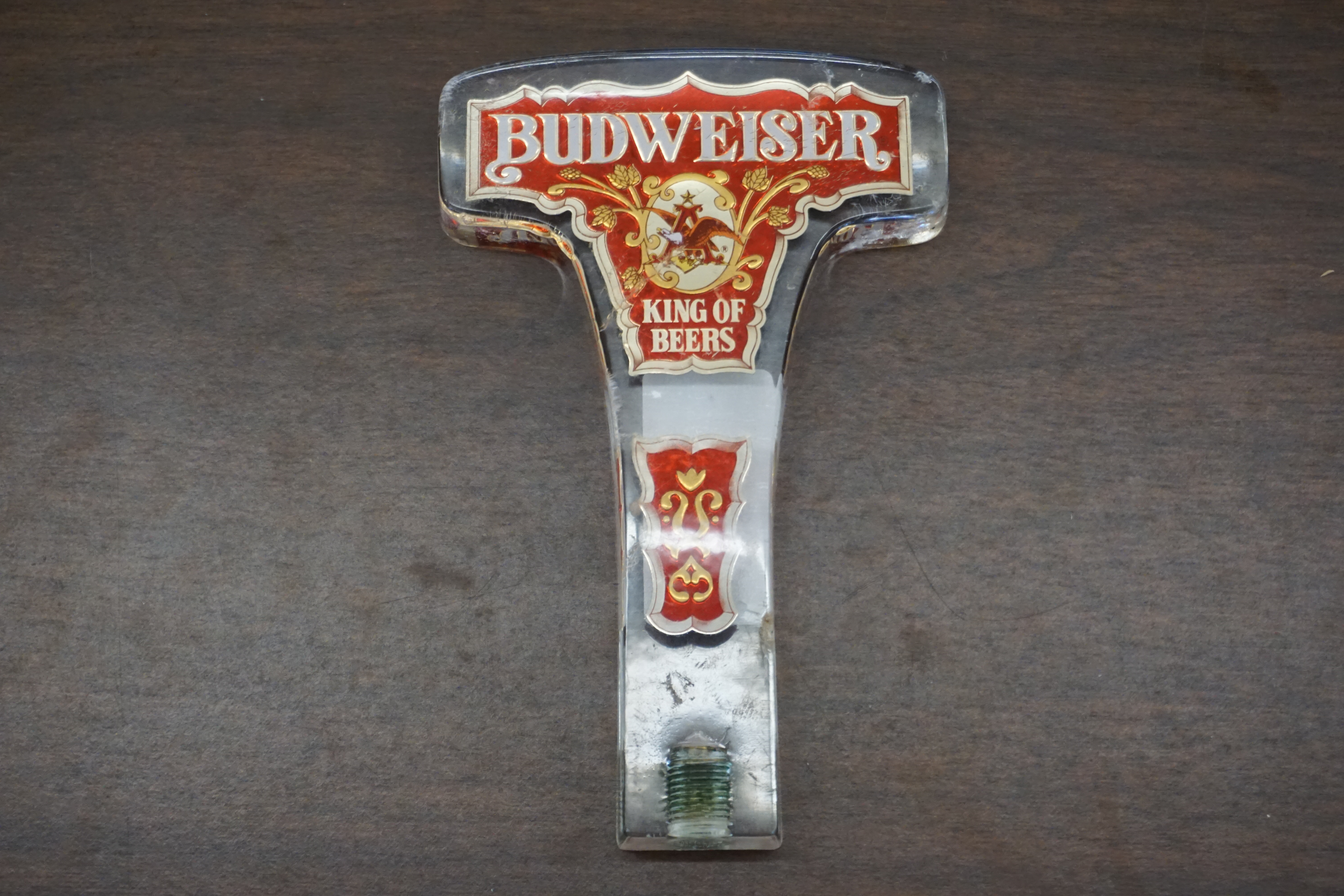 (image for) Vintage Budweiser "King of Beers" Acrylic Beer Tap Handle (10120)