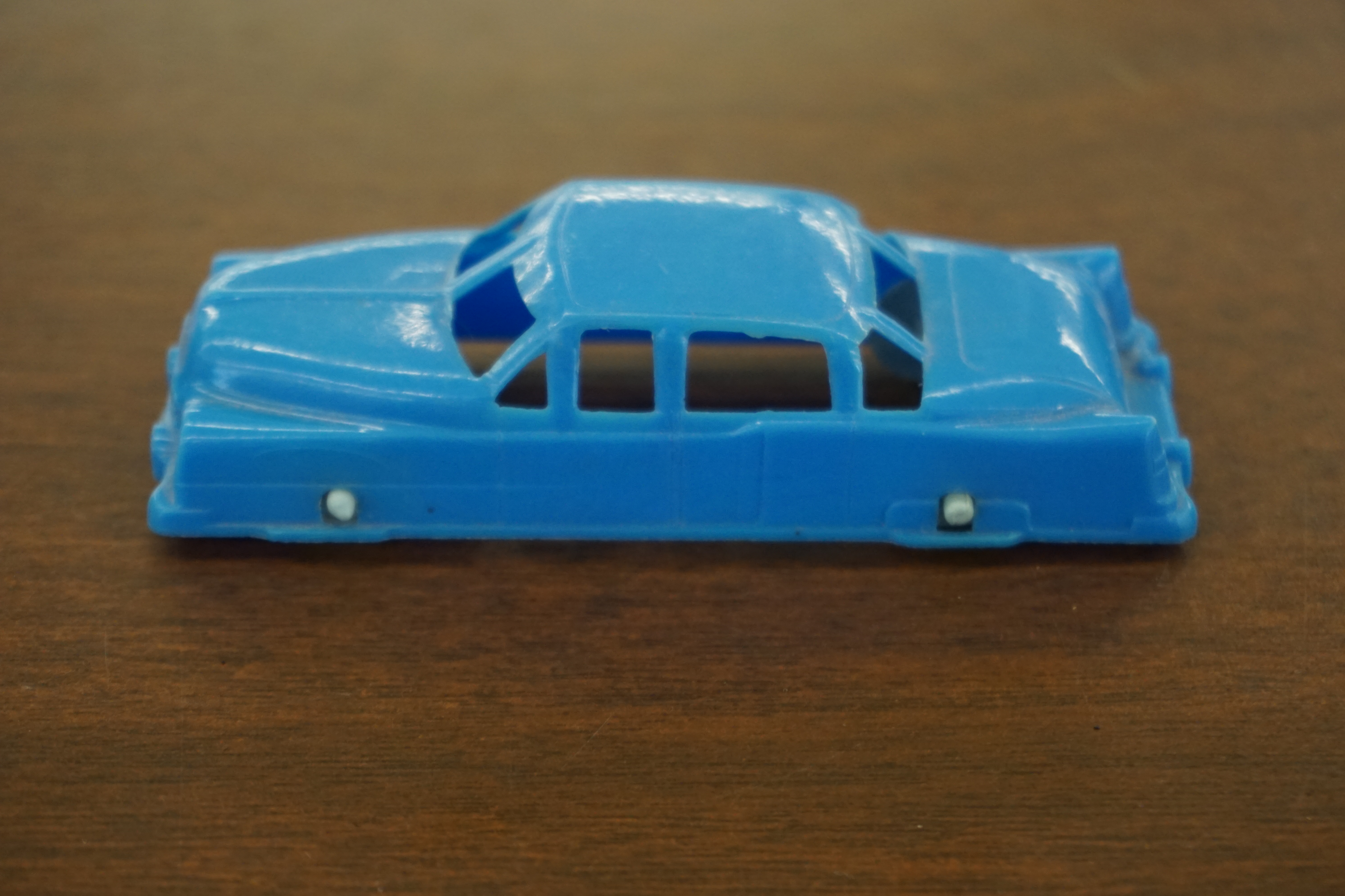 (image for) Vintage Lido renewal sedan no. 14 blue plastics car made in the U.S.A. (7110)